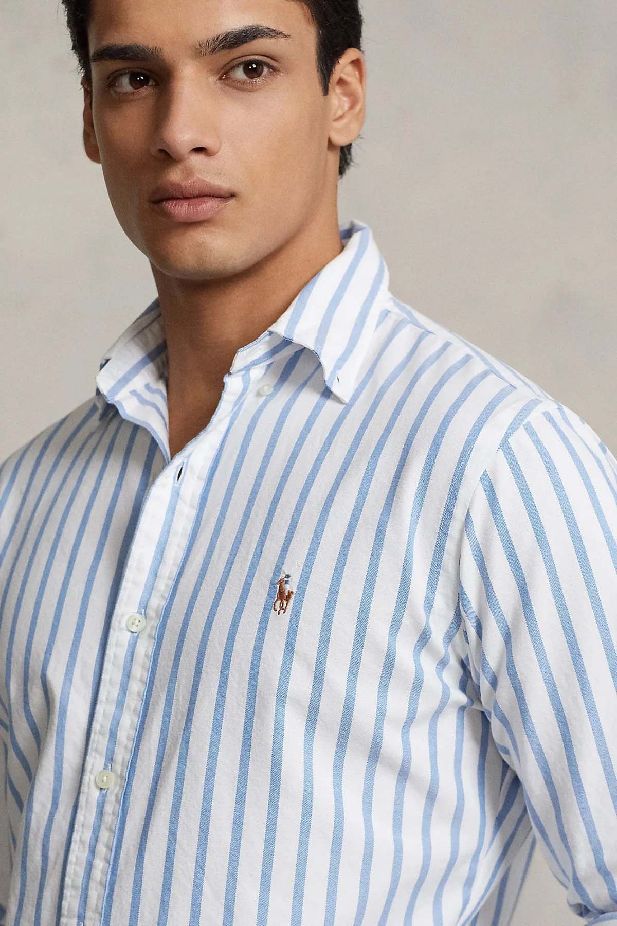Polo Ralph Lauren Custom Fit Çizgili Oxford Gömlek