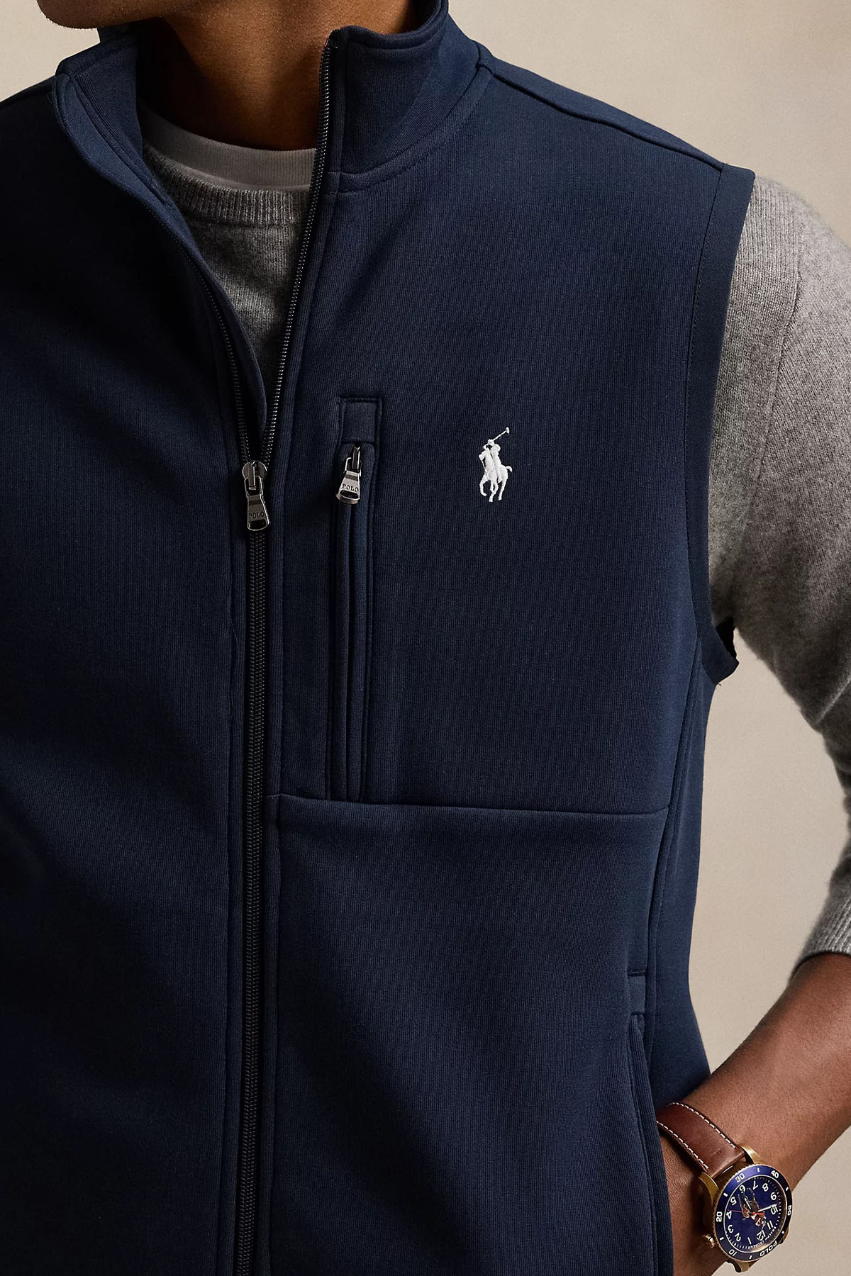 Polo Ralph Lauren Relaxed Fit Dik Yaka Sweatshirt Yelek