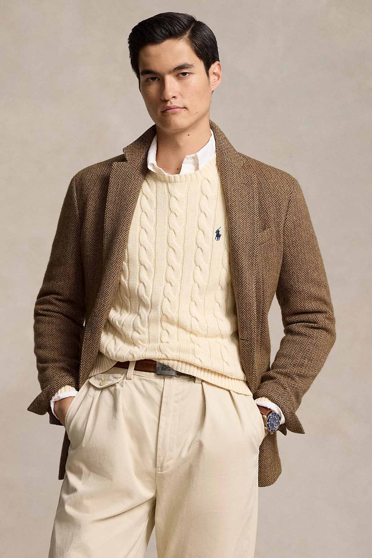 Polo Ralph Lauren Yuvarlak Yaka Saç Örgü Triko