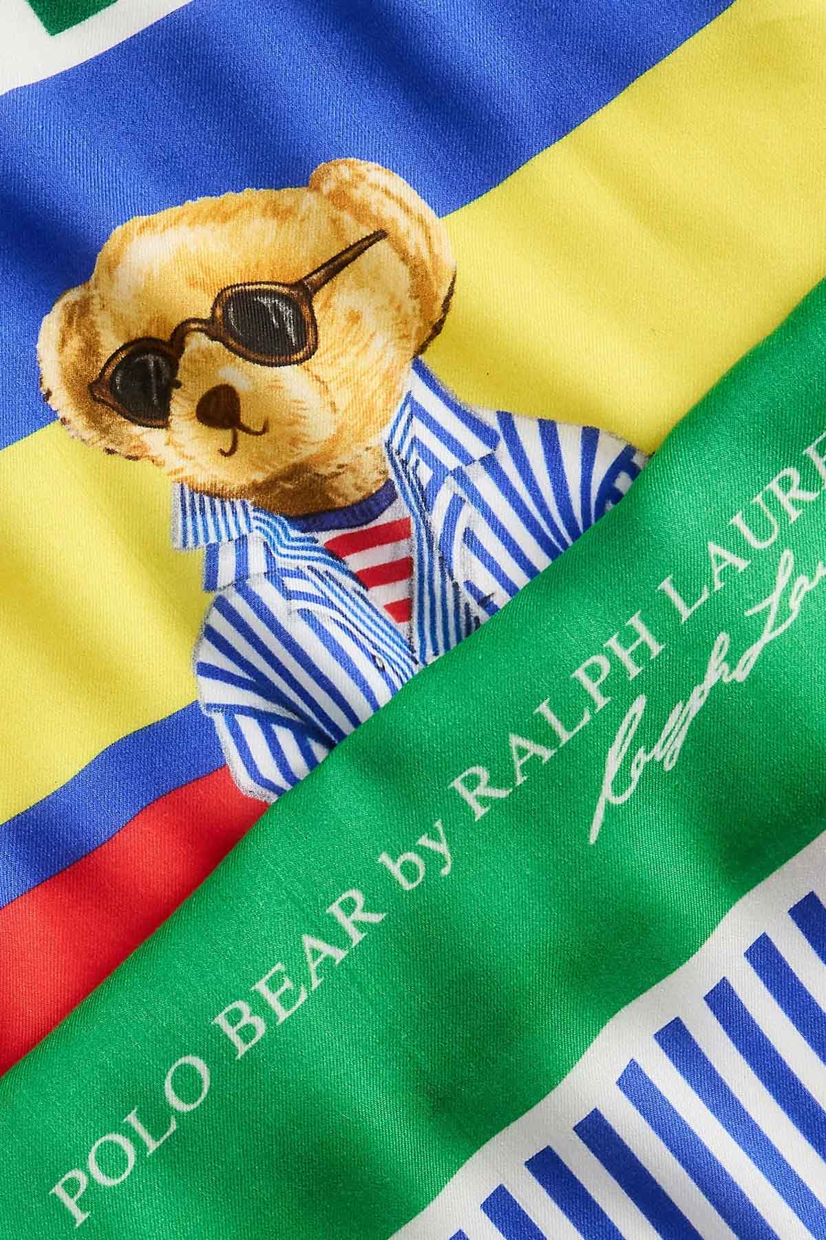 Polo Ralph Lauren Polo Bear Logolu Keten Fular