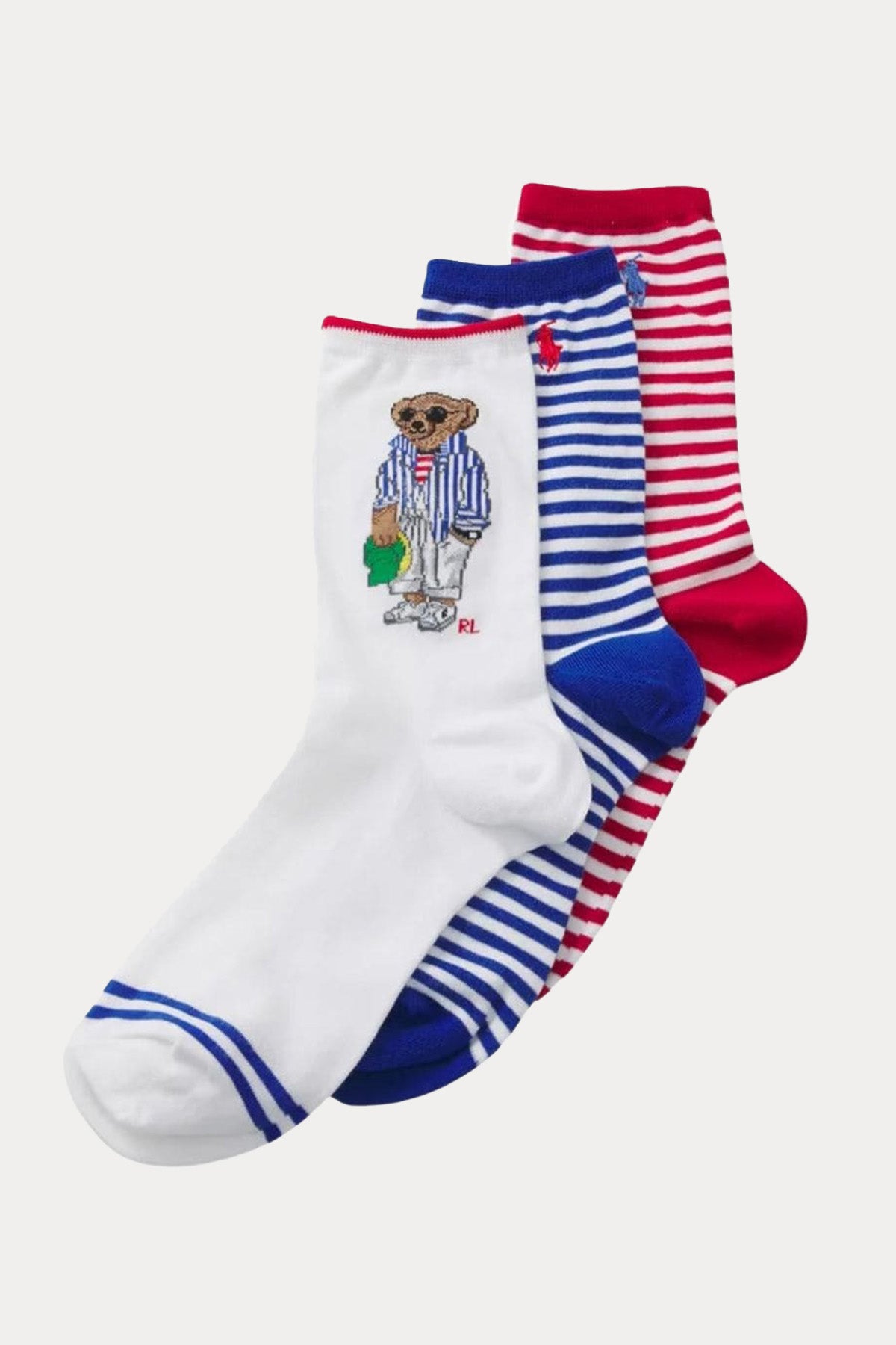 Polo Ralph Lauren Kadın 3'lü Paket Polo Bear Çorap Seti