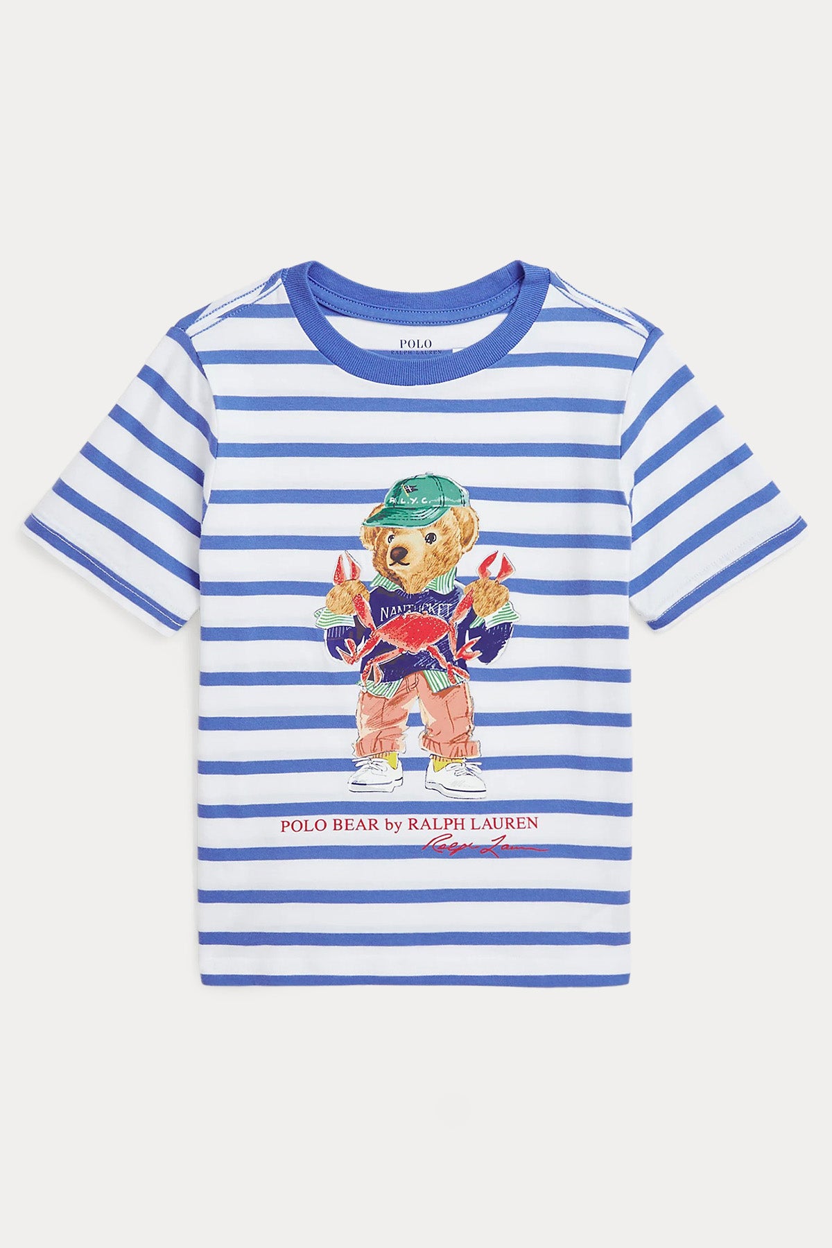 Polo Ralph Lauren Kids 2-6 Yaş Unisex Çocuk Çizgili Polo Bear T-shirt