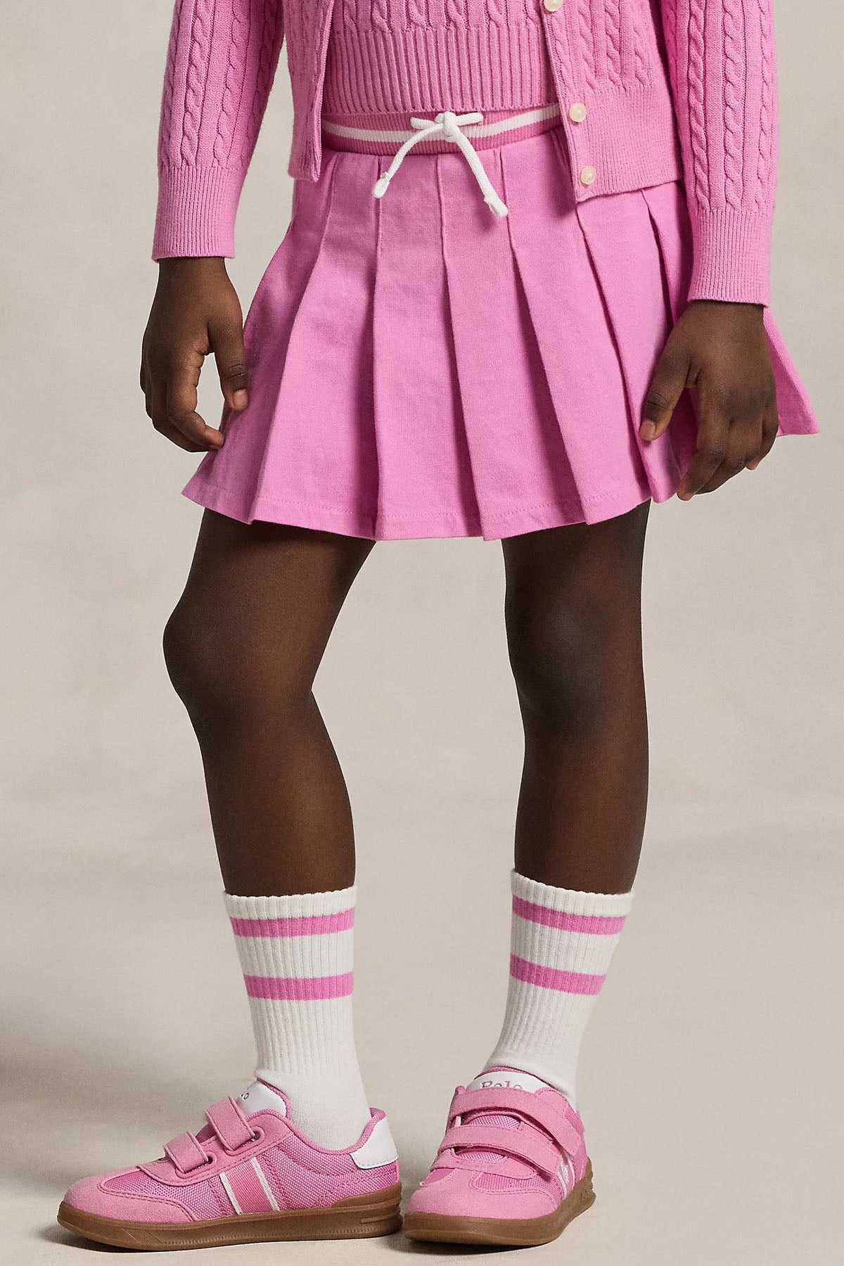 Polo Ralph Lauren Kids 3-5 Yaş Kız Çocuk Beli Lastikli Pileli Mini Etek