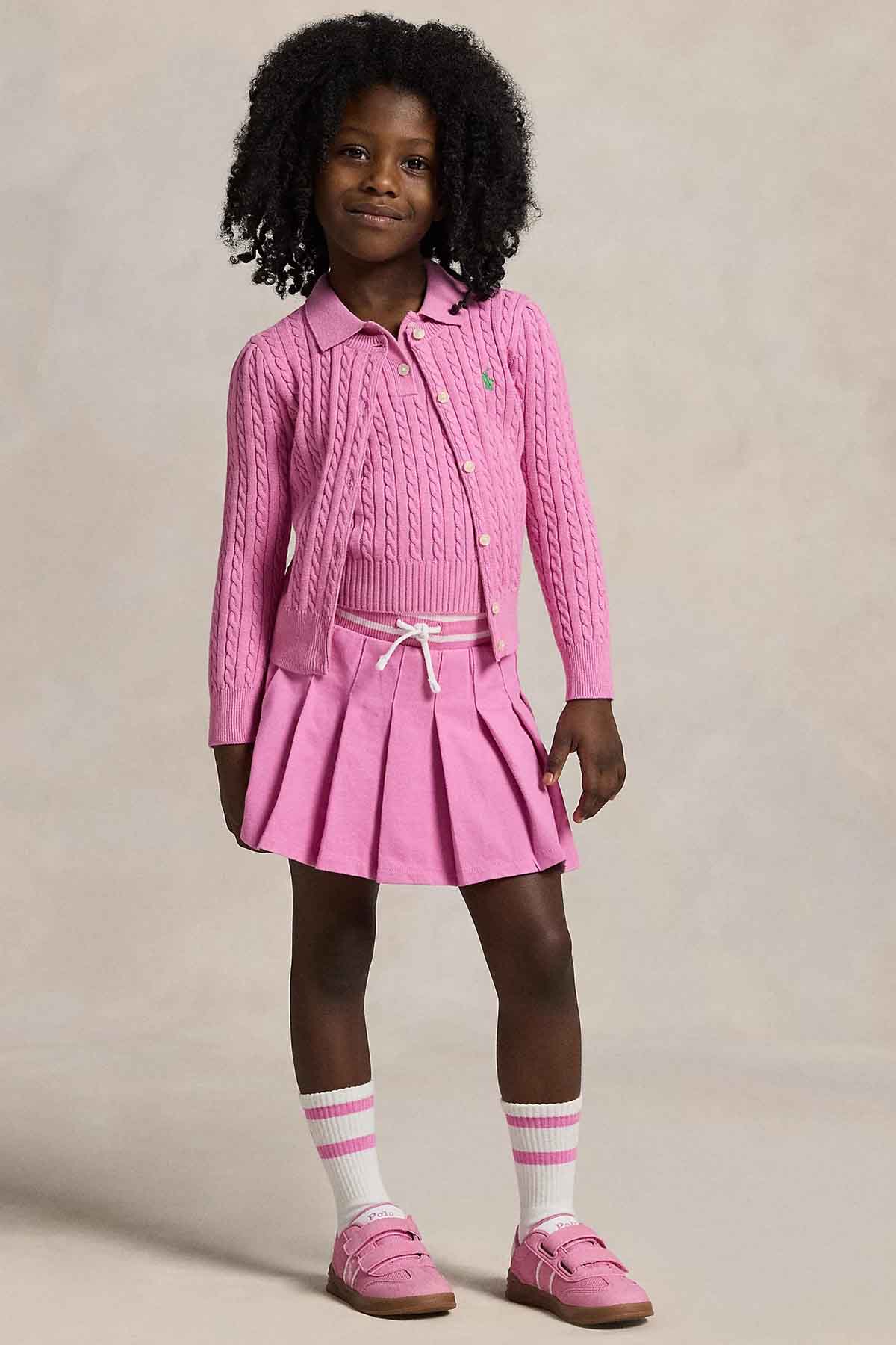 Polo Ralph Lauren Kids 3-5 Yaş Kız Çocuk Beli Lastikli Pileli Mini Etek