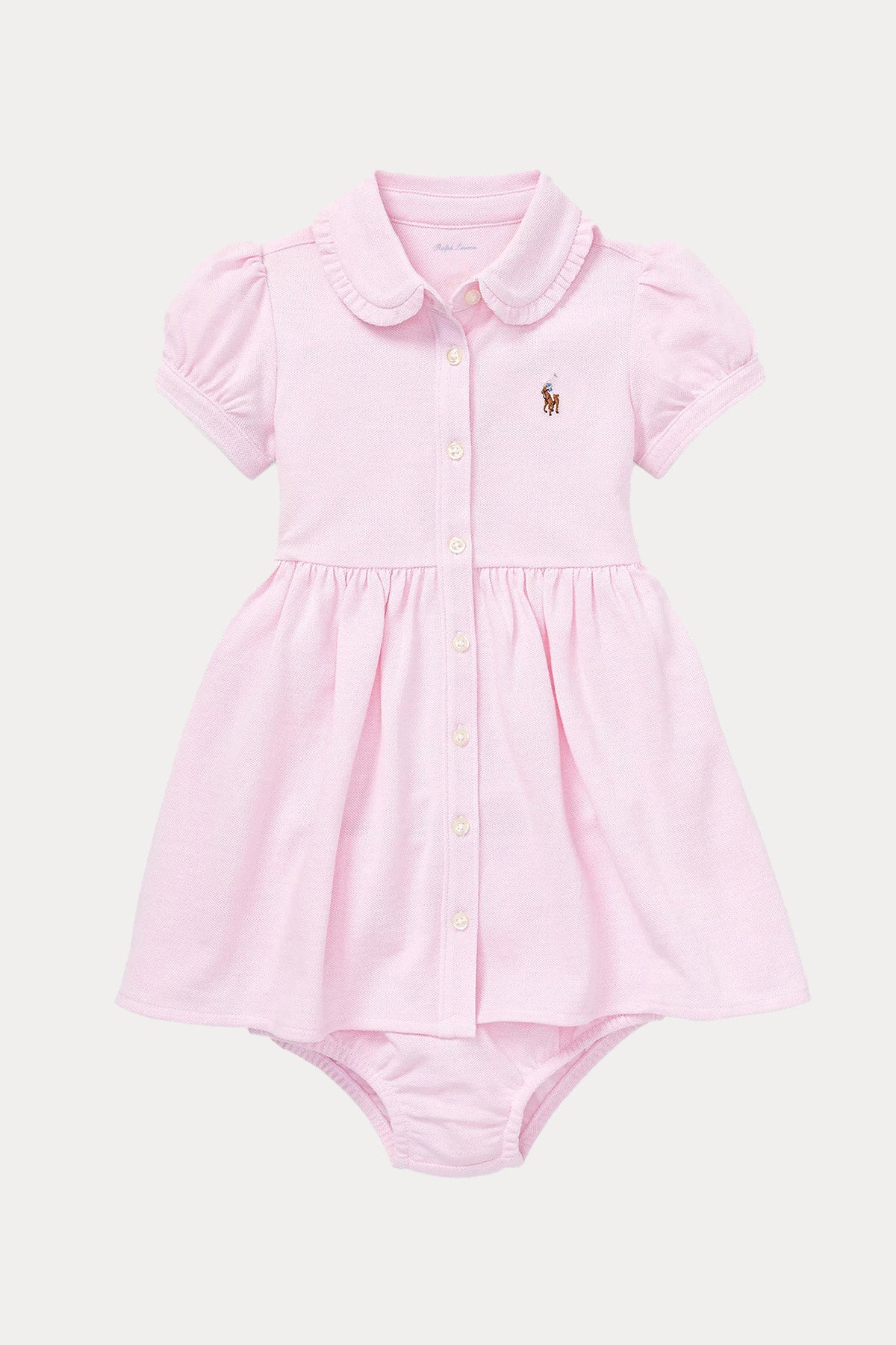 Polo Ralph Lauren Kids 6-18 Aylık Kız Bebek Şortlu Gömlek Elbise