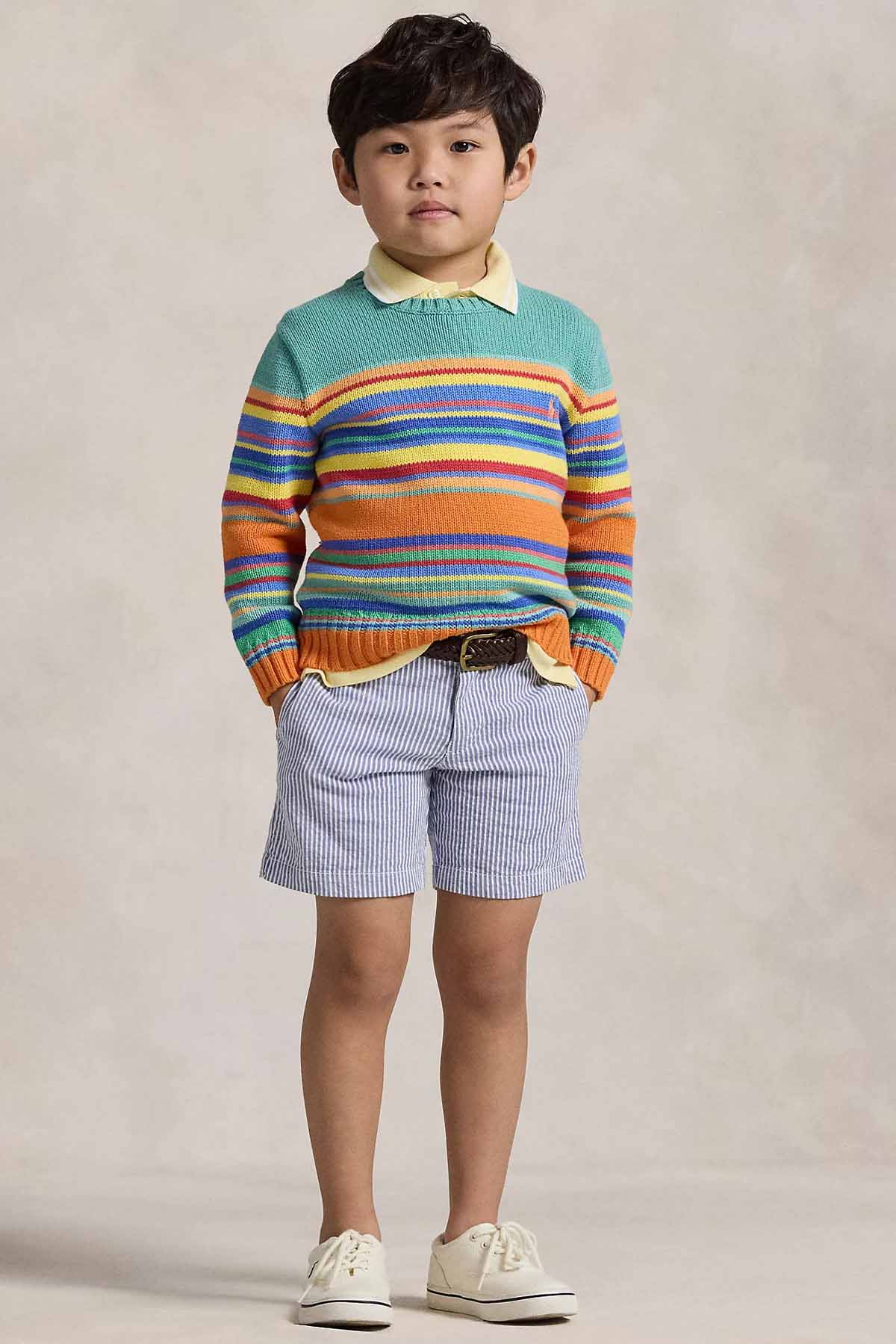 Polo Ralph Lauren Kids 3-5 Yaş Erkek Çocuk Yandan Cepli Çizgili Şort