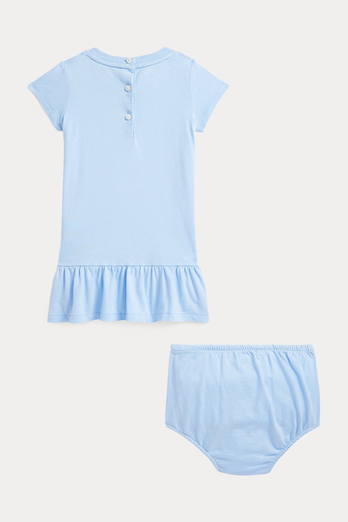 Polo Ralph Lauren Kids 9-12 Aylık Kız Bebek Şortlu Polo Bear Elbise