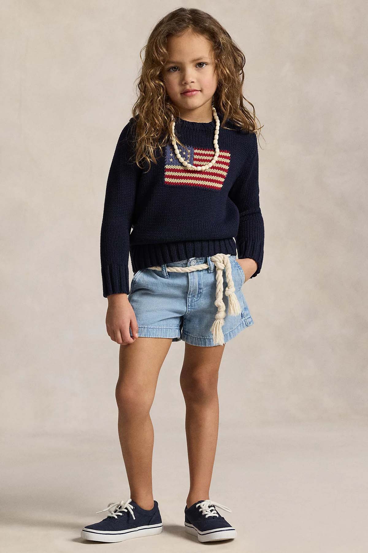 Polo Ralph Lauren Kids 2-5 Yaş Kız Çocuk Yandan Cepli Denim Şort