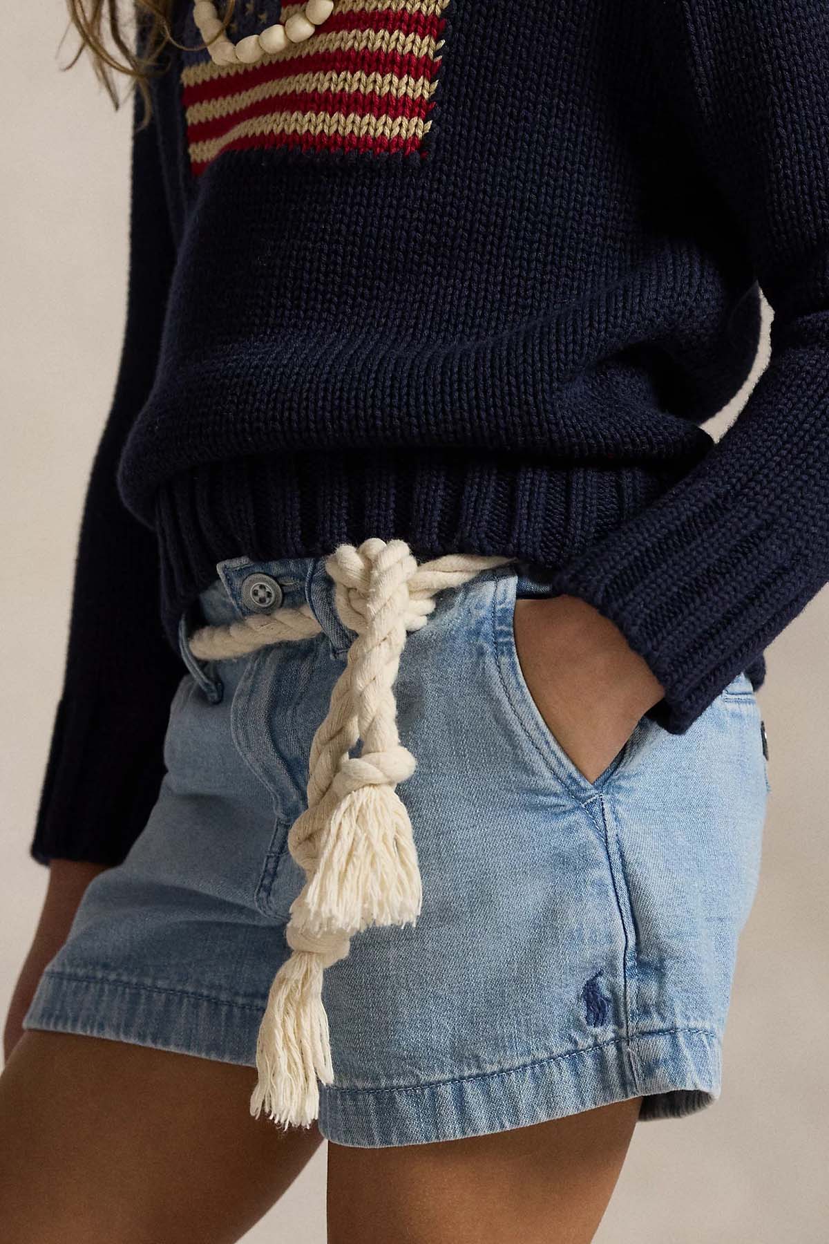 Polo Ralph Lauren Kids 2-5 Yaş Kız Çocuk Yandan Cepli Denim Şort