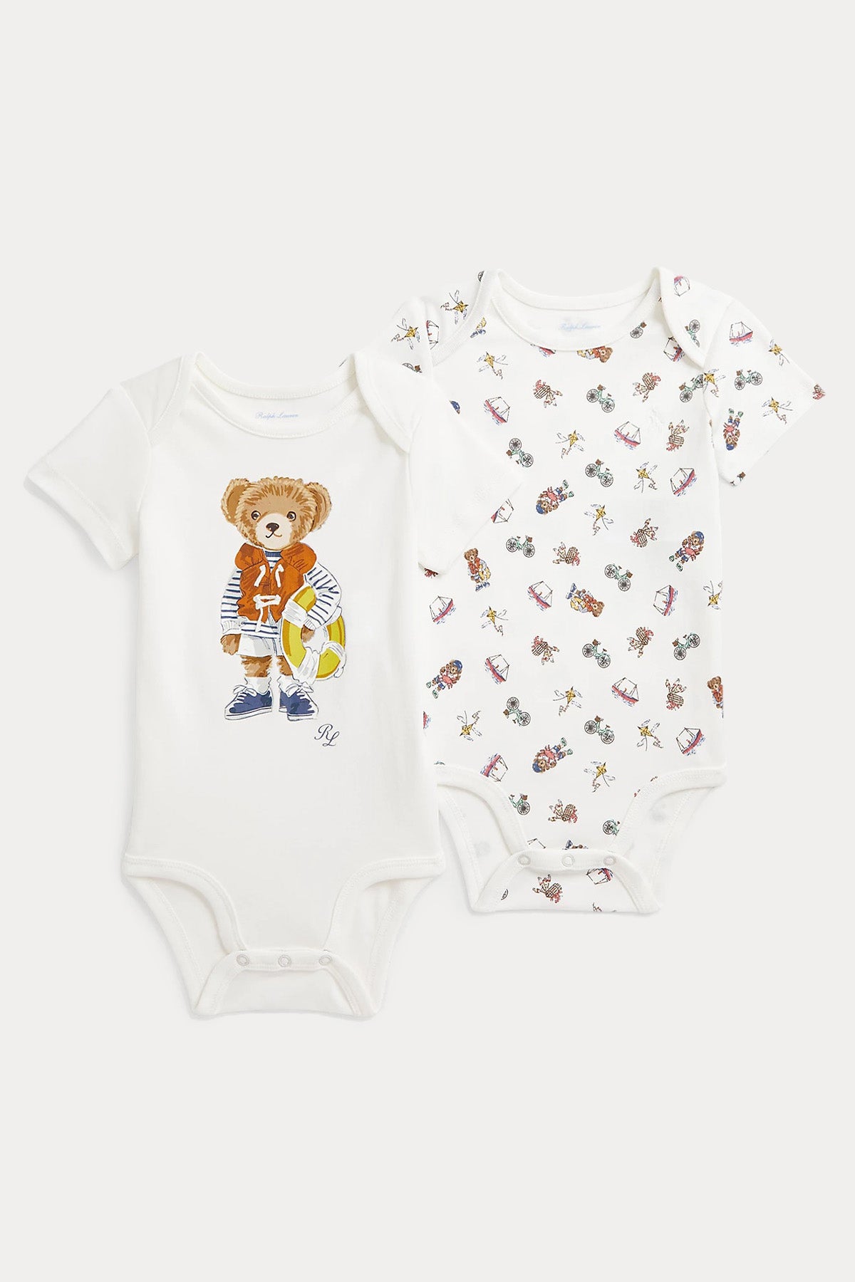 Polo Ralph Lauren Kids 3-6 Aylık Unisex Bebek Polo Bear Tulum Set