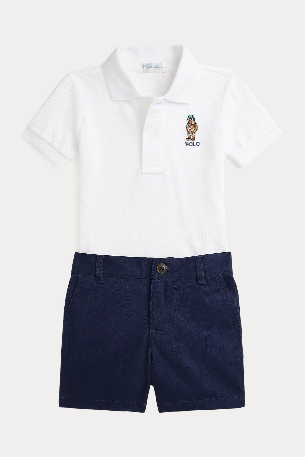 Polo Ralph Lauren Kids 12-18 Aylık Erkek Bebek Polo Bear T-shirt - Şort Set