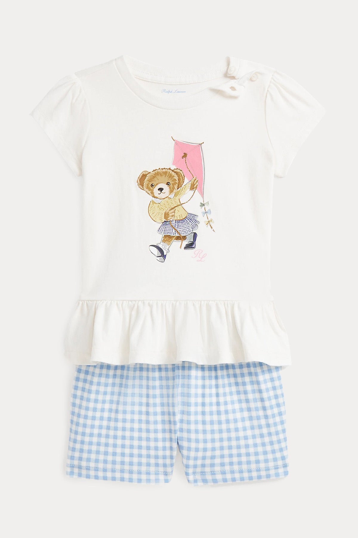 Polo Ralph Lauren Kids 9-18 Aylık Kız Bebek Polo Bear T-shirt - Şort Set