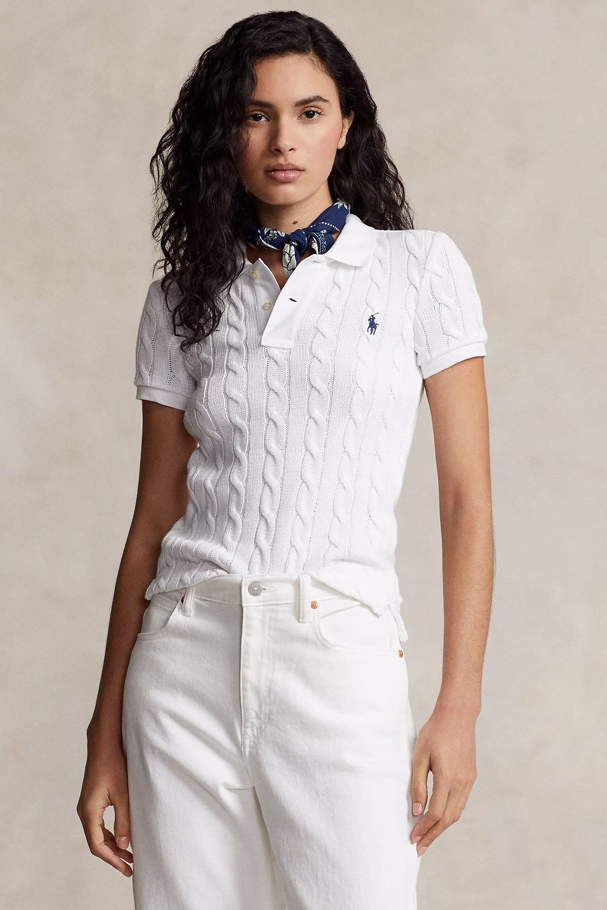 Polo Ralph Lauren Polo Yaka Saç Örgü Triko