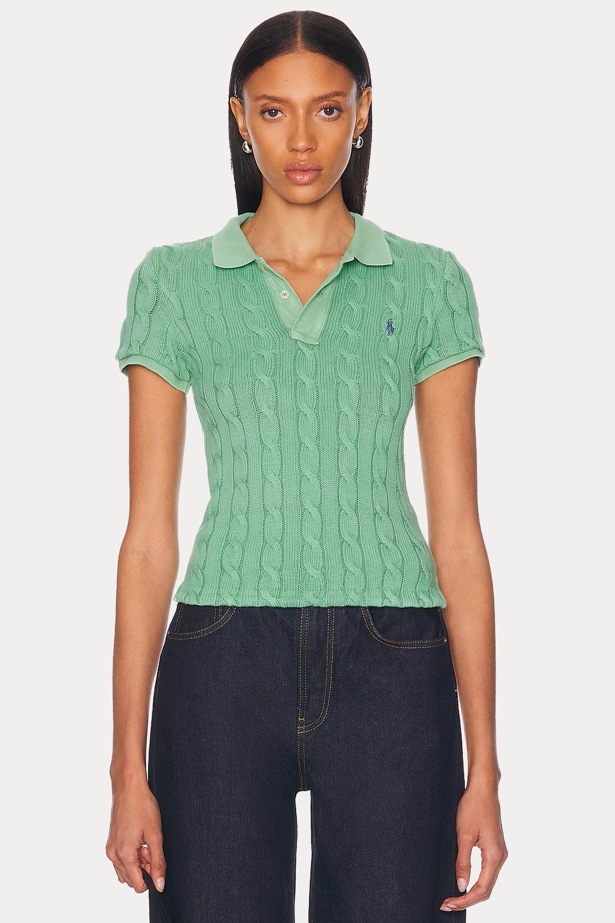 Polo Ralph Lauren Polo Yaka Saç Örgü Triko