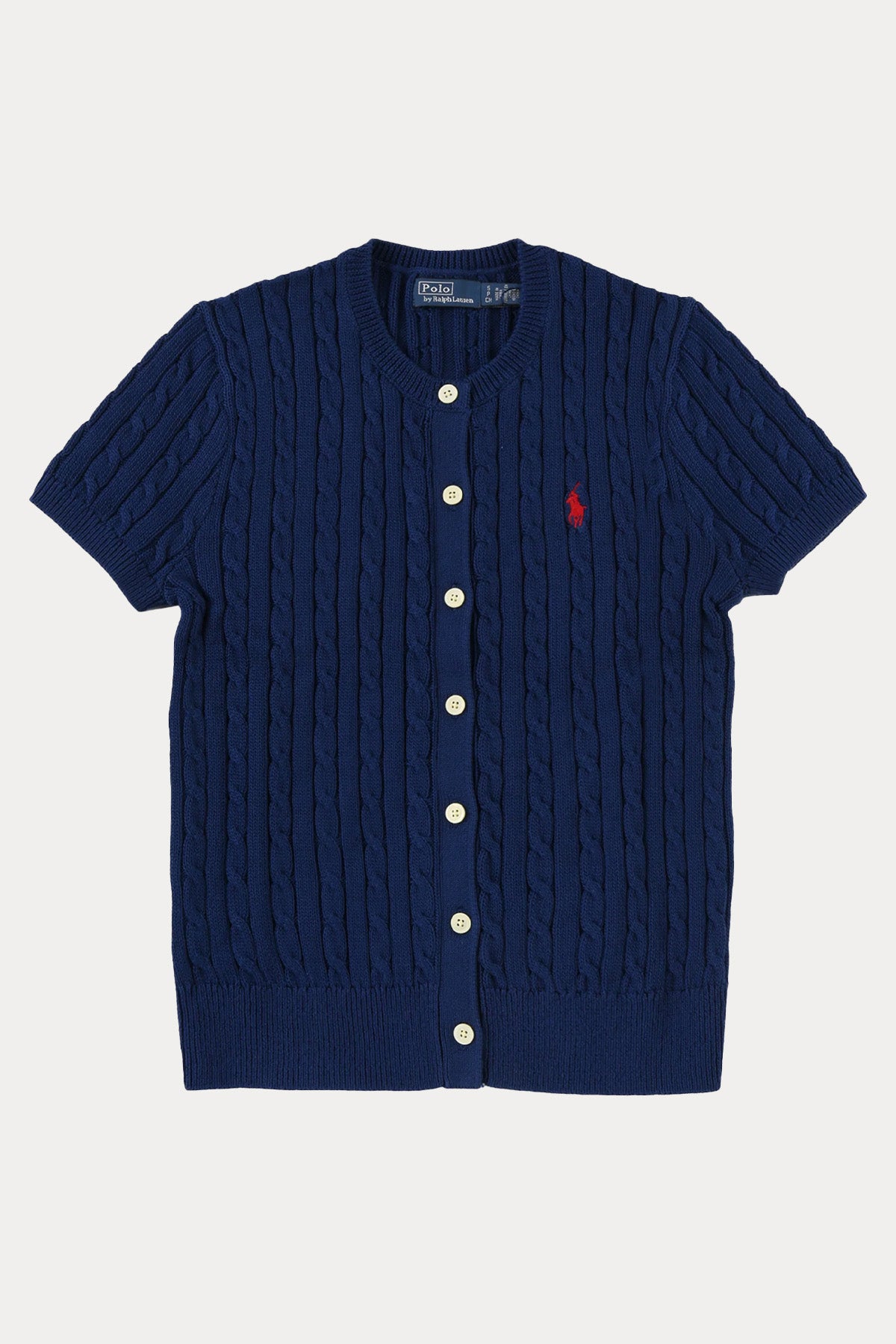 Polo Ralph Lauren Yuvarlak Yaka Saç Örgü Triko Ceket-Ceket-Libas