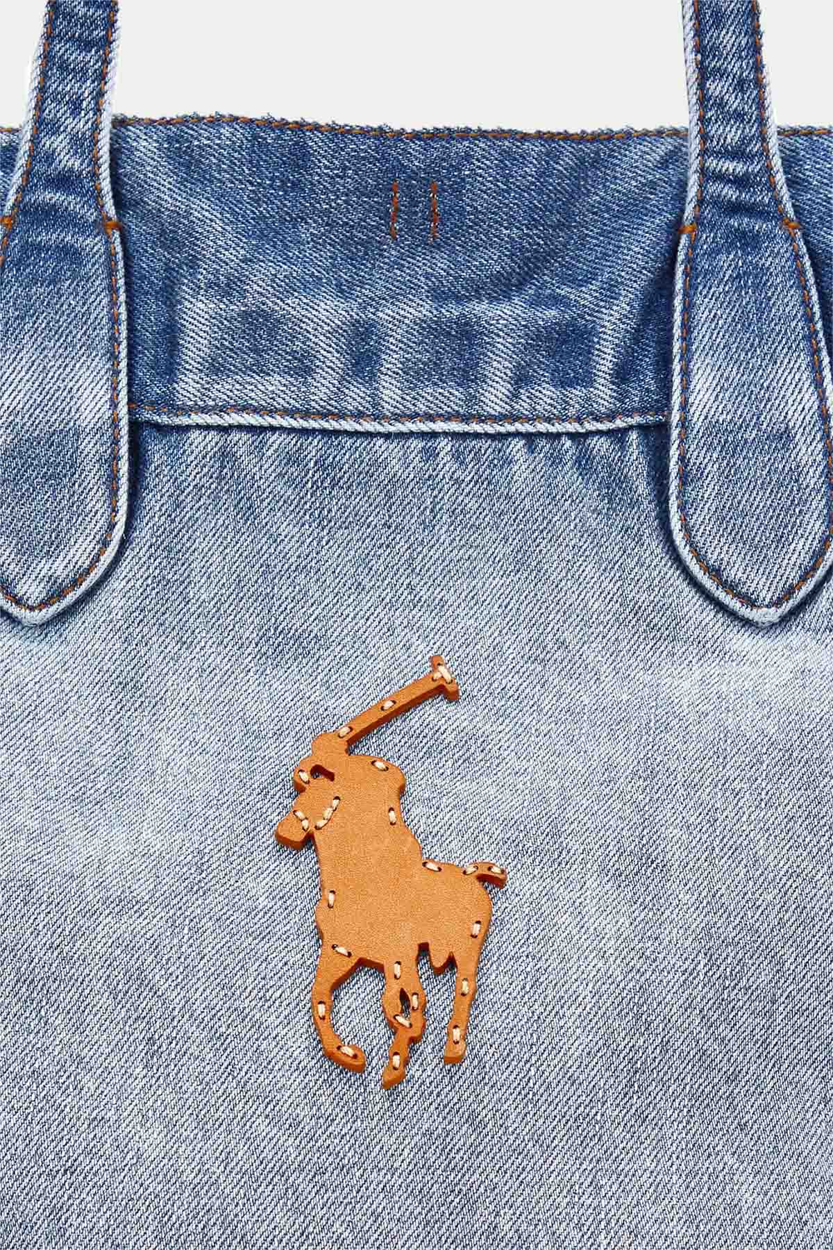 Polo Ralph Lauren Big Pony Logolu Denim Omuz Çantası
