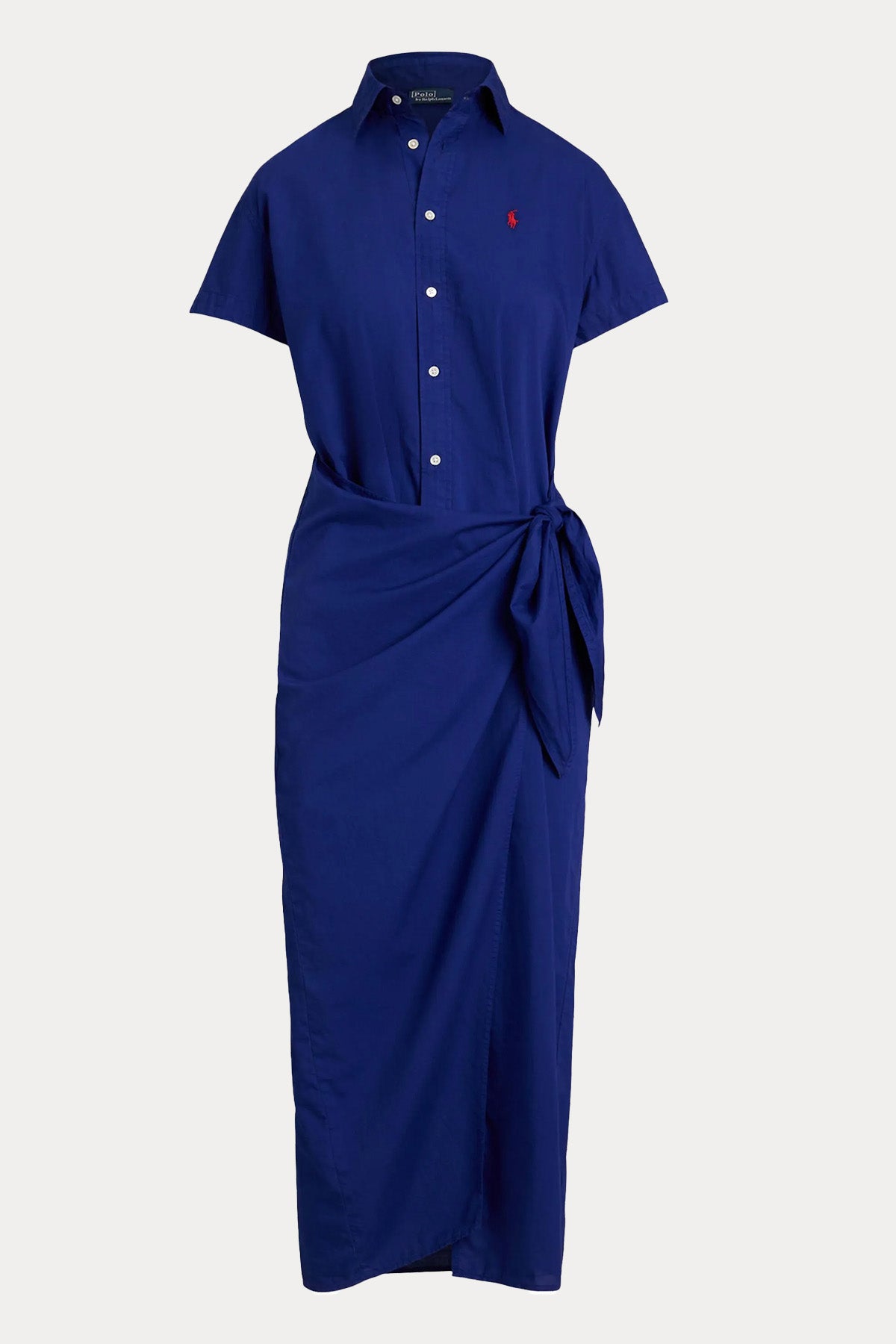 Polo Ralph Lauren Kruvaze Kuşaklı Midi Elbise