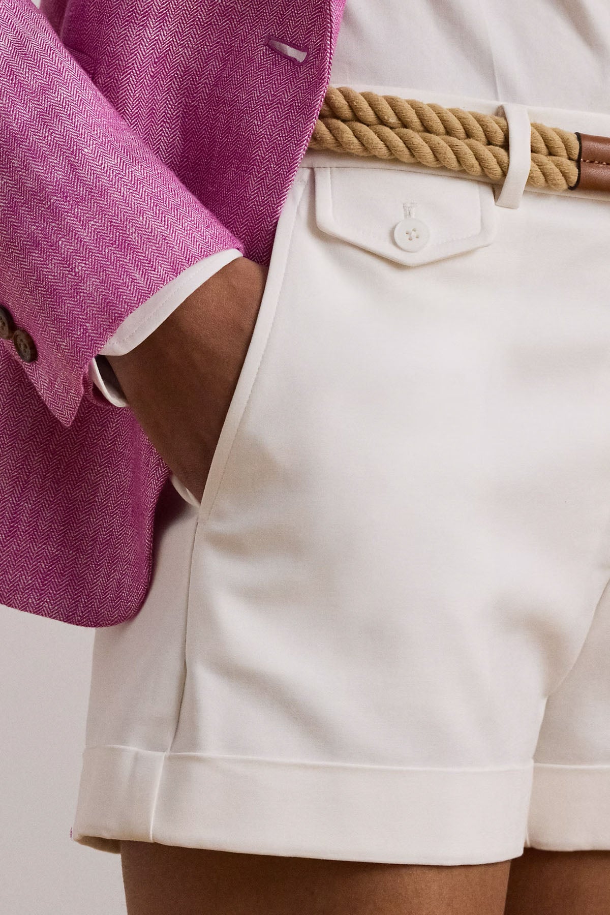 Polo Ralph Lauren Straight Fit Yüksek Bel Yandan Cepli Şort