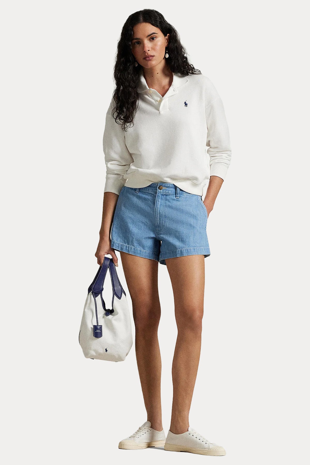 Polo Ralph Lauren Straight Fit Yandan Cepli Denim Şort