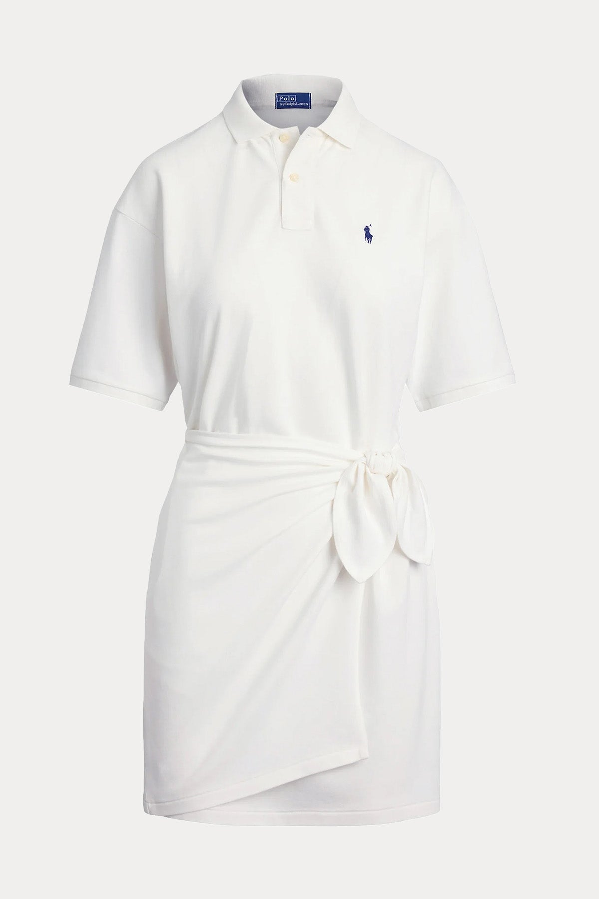 Polo Ralph Lauren Kruvaze Bağlamalı Polo Yaka Mini T-shirt Elbise