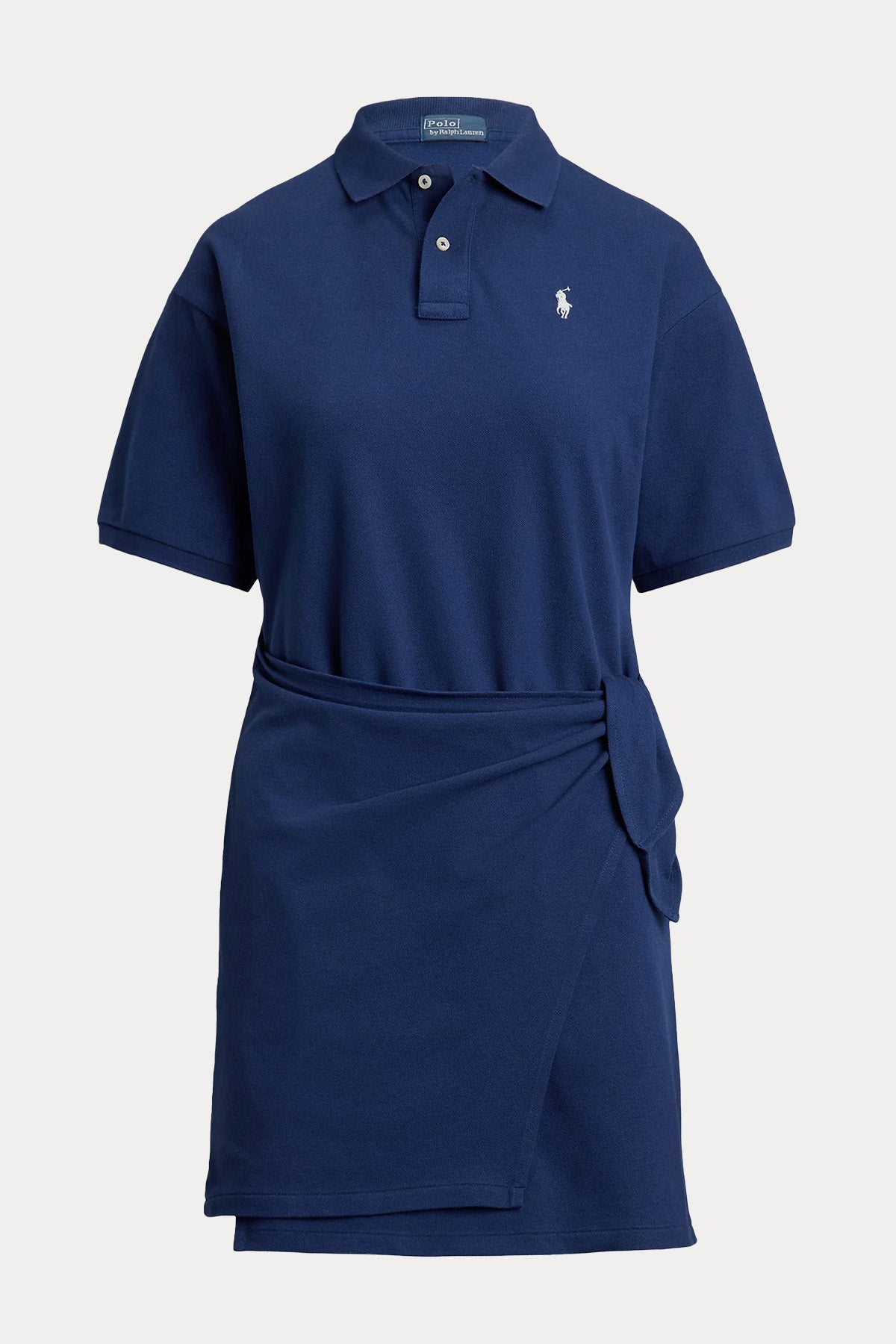 Polo Ralph Lauren Kruvaze Bağlamalı Polo Yaka Mini T-shirt Elbise