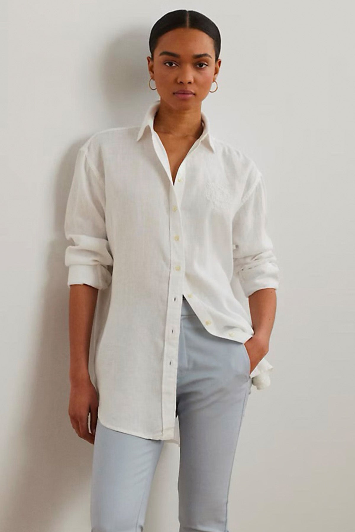 Polo Ralph Lauren Geniş Kesim Keten Gömlek