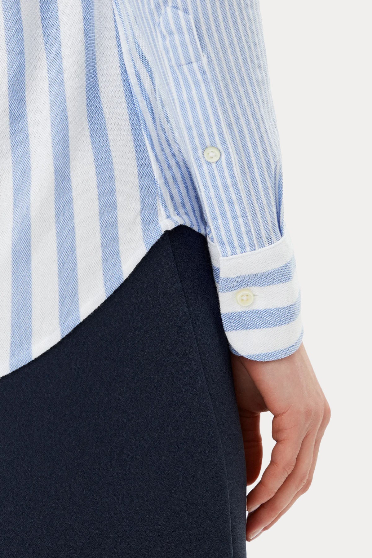 Polo Ralph Lauren Slim Fit Knit Oxford Çizgili Gömlek-Gömlek-Libas
