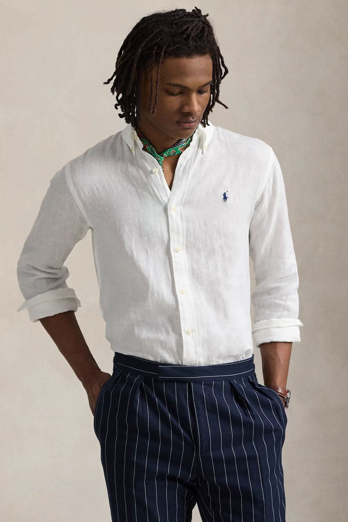 Polo Ralph Lauren Custom Fit Keten Gömlek