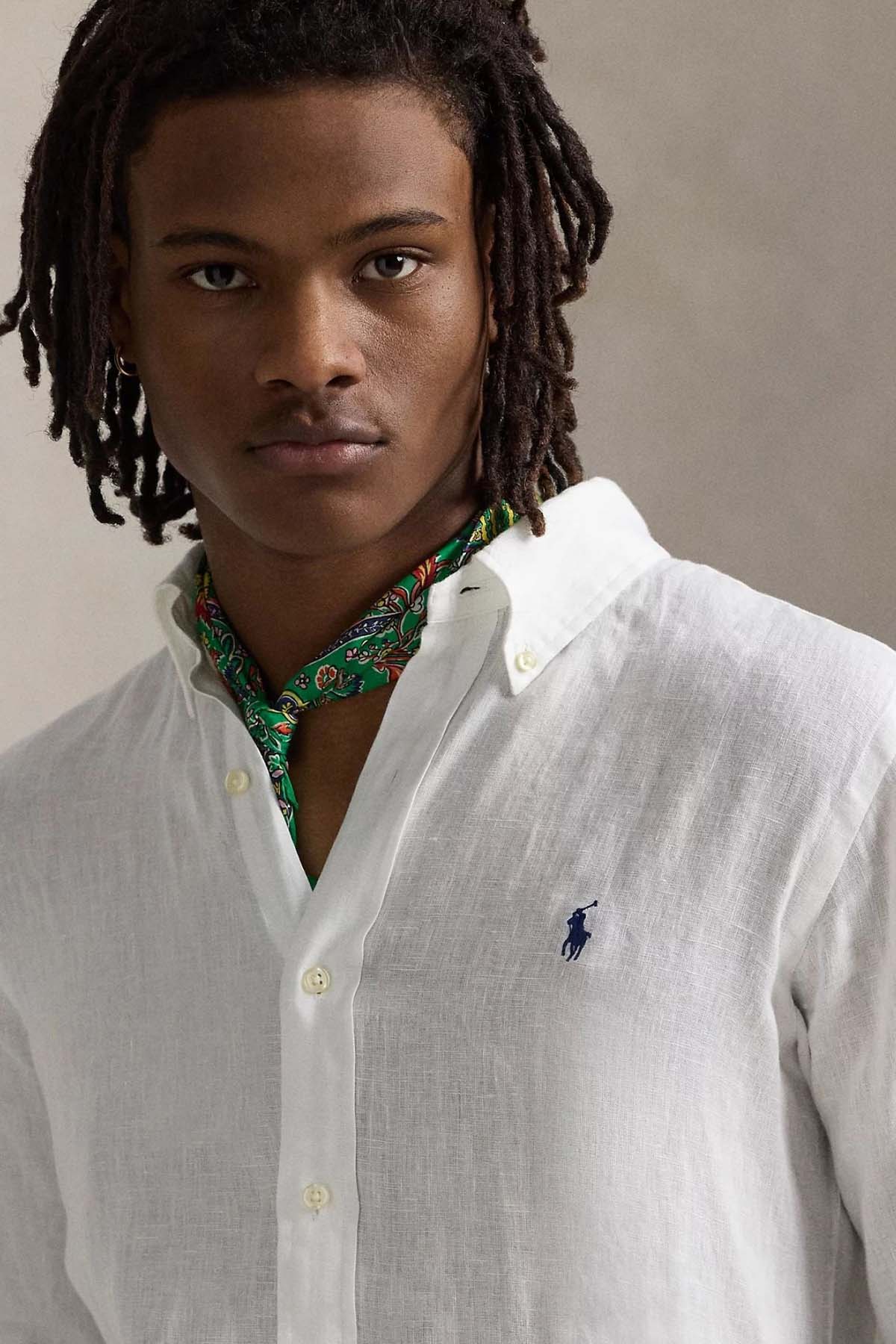 Polo Ralph Lauren Custom Fit Keten Gömlek