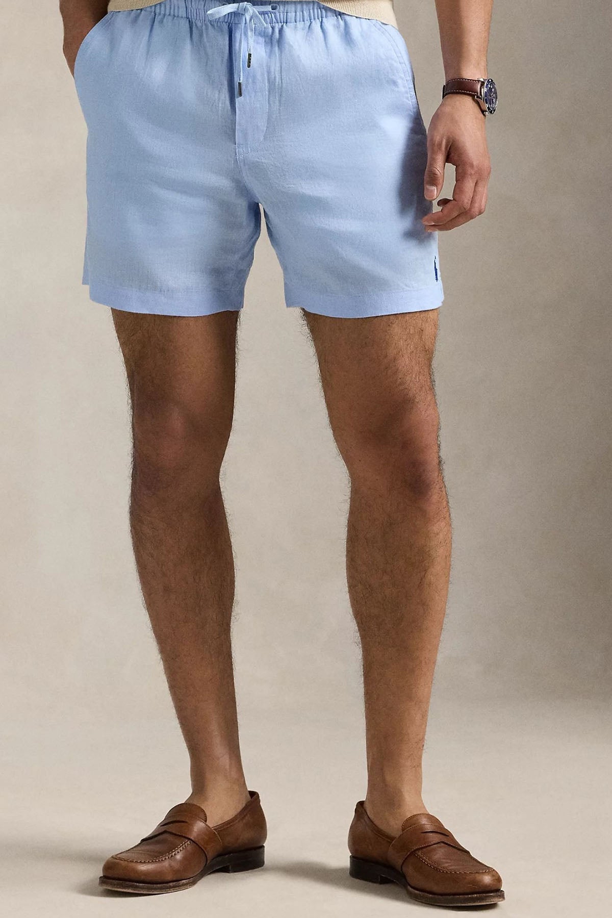 Polo Ralph Lauren Beli Lastikli Classic Fit Keten Şort