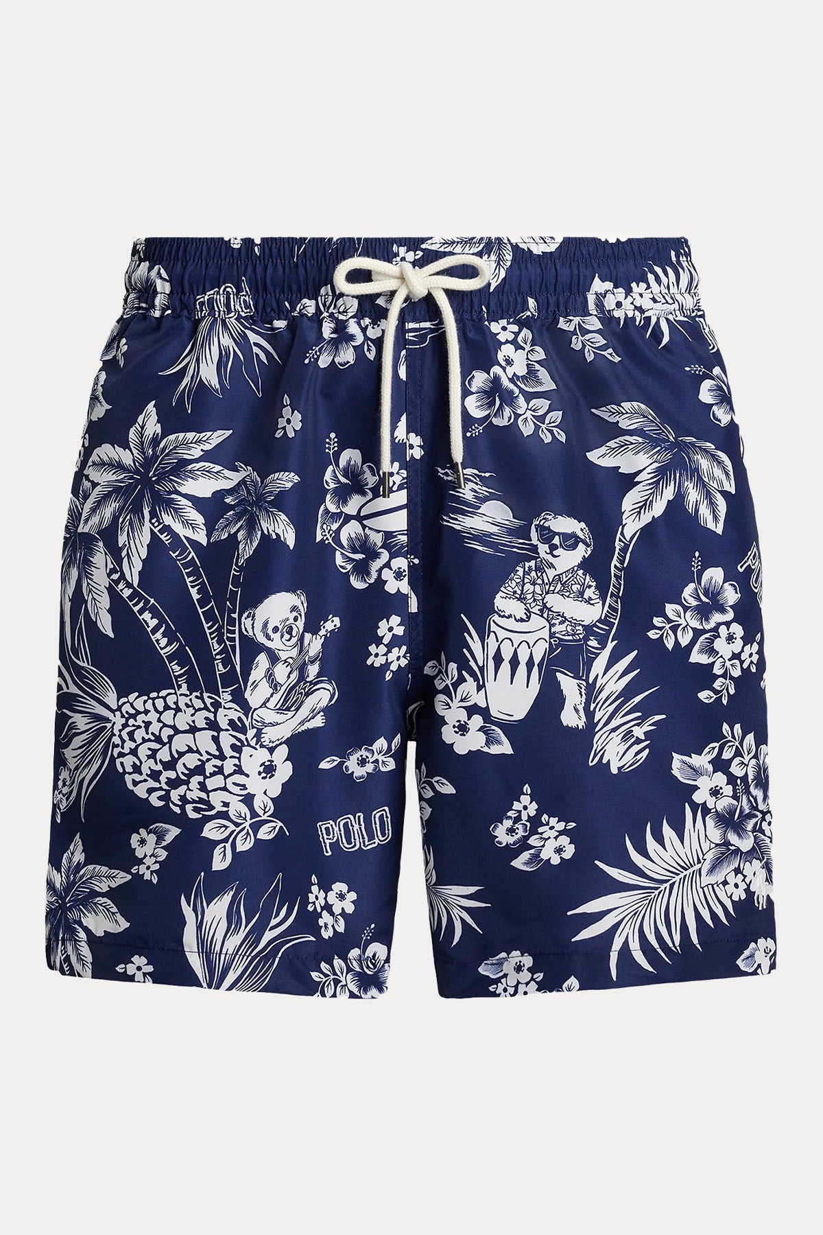 Polo Ralph Lauren Relaxed Fit Beli Lastikli Desenli Şort Mayo