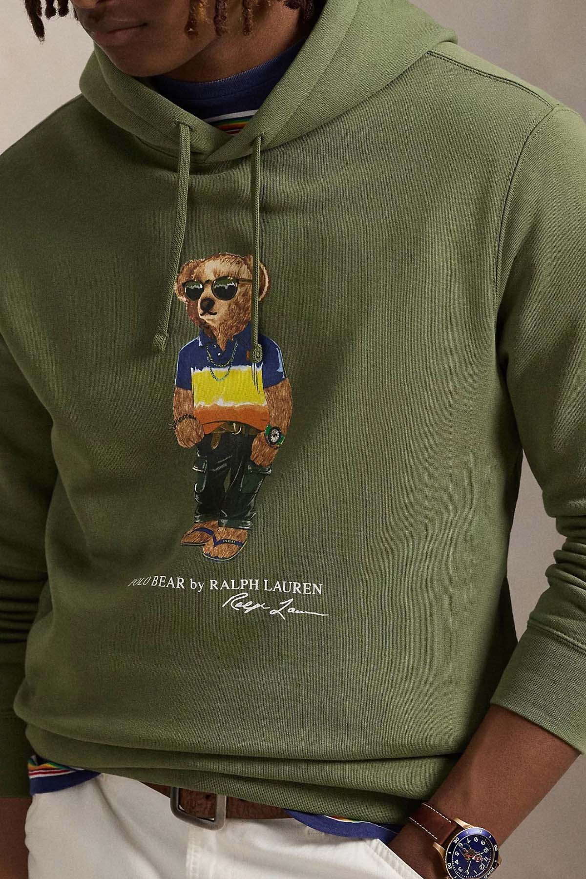 Polo Ralph Lauren Polo Bear Relaxed Fit Şardonlu Kapüşonlu Sweatshirt