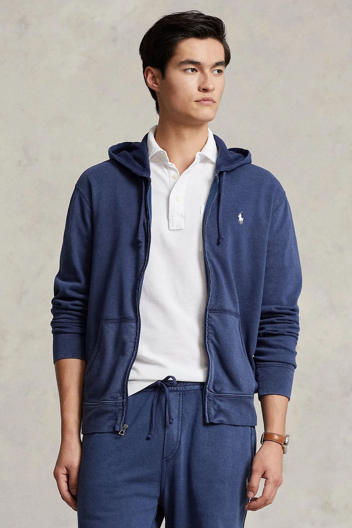 Polo Ralph Lauren Relaxed Fit İnce Dokulu Kapüşonlu Sweatshirt Ceket