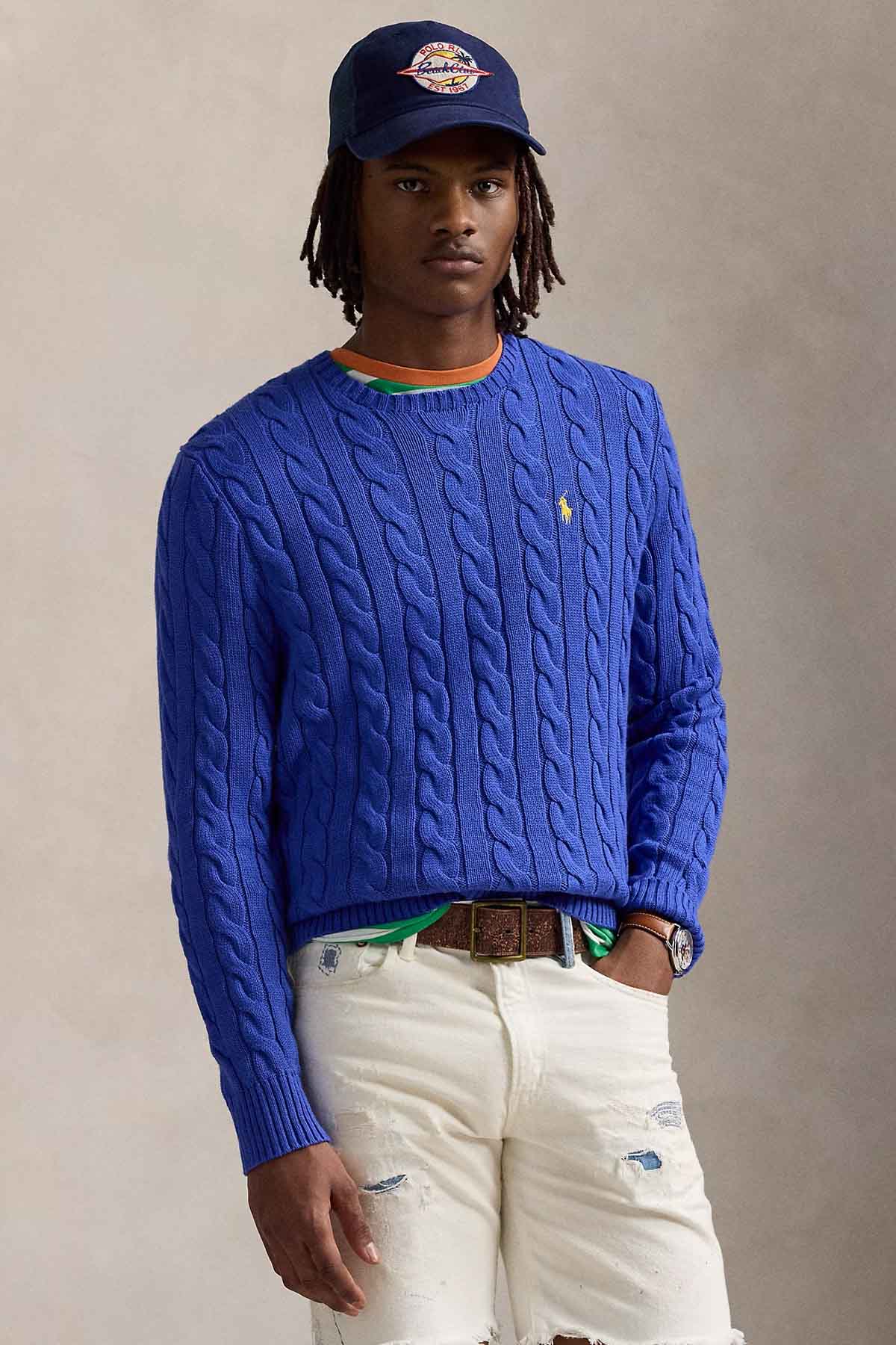 Polo Ralph Lauren Yuvarlak Yaka Saç Örgü Triko