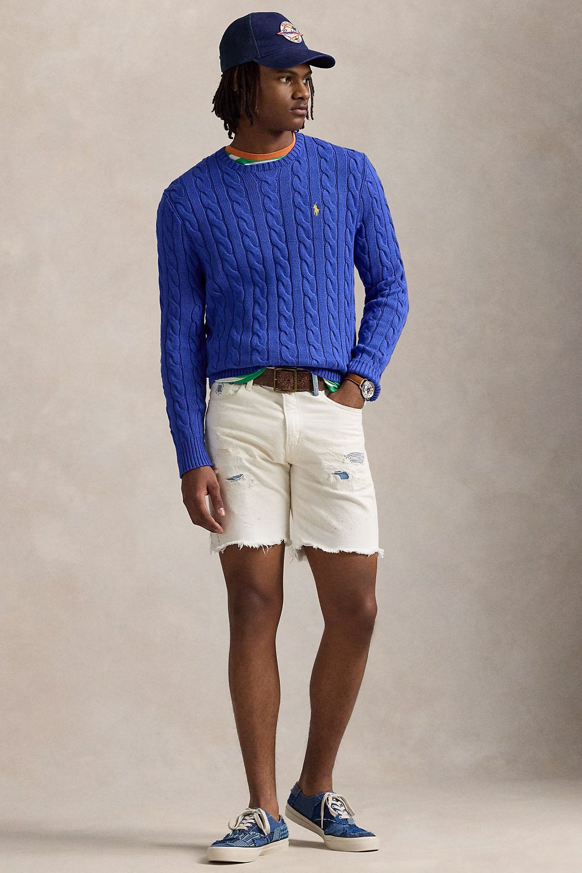 Polo Ralph Lauren Yuvarlak Yaka Saç Örgü Triko-Triko-Libas