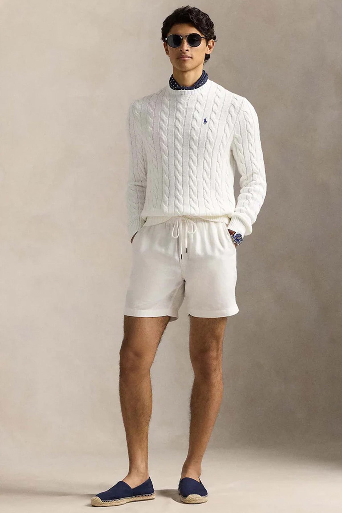 Polo Ralph Lauren Yuvarlak Yaka Saç Örgü Triko