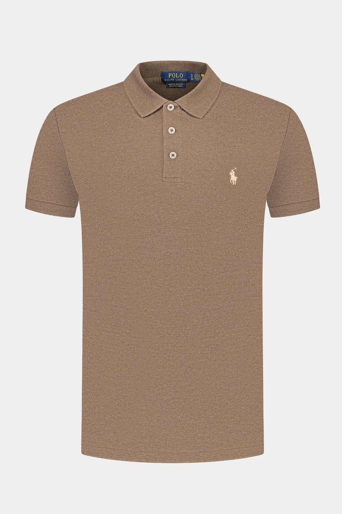 Polo Ralph Lauren Custom Slim Fit Stretch Mesh Polo Yaka T-shirt