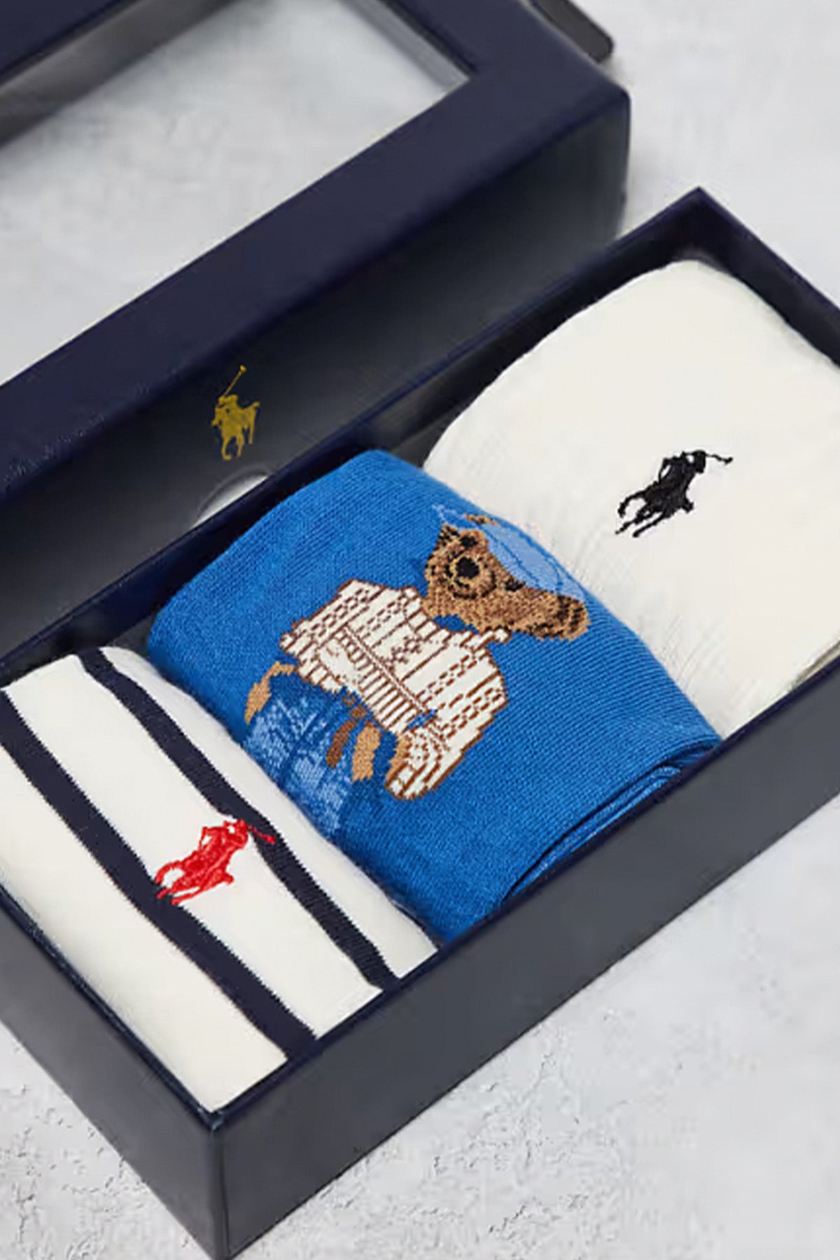 Polo Ralph Lauren 3'lü Paket Polo Bear Çorap