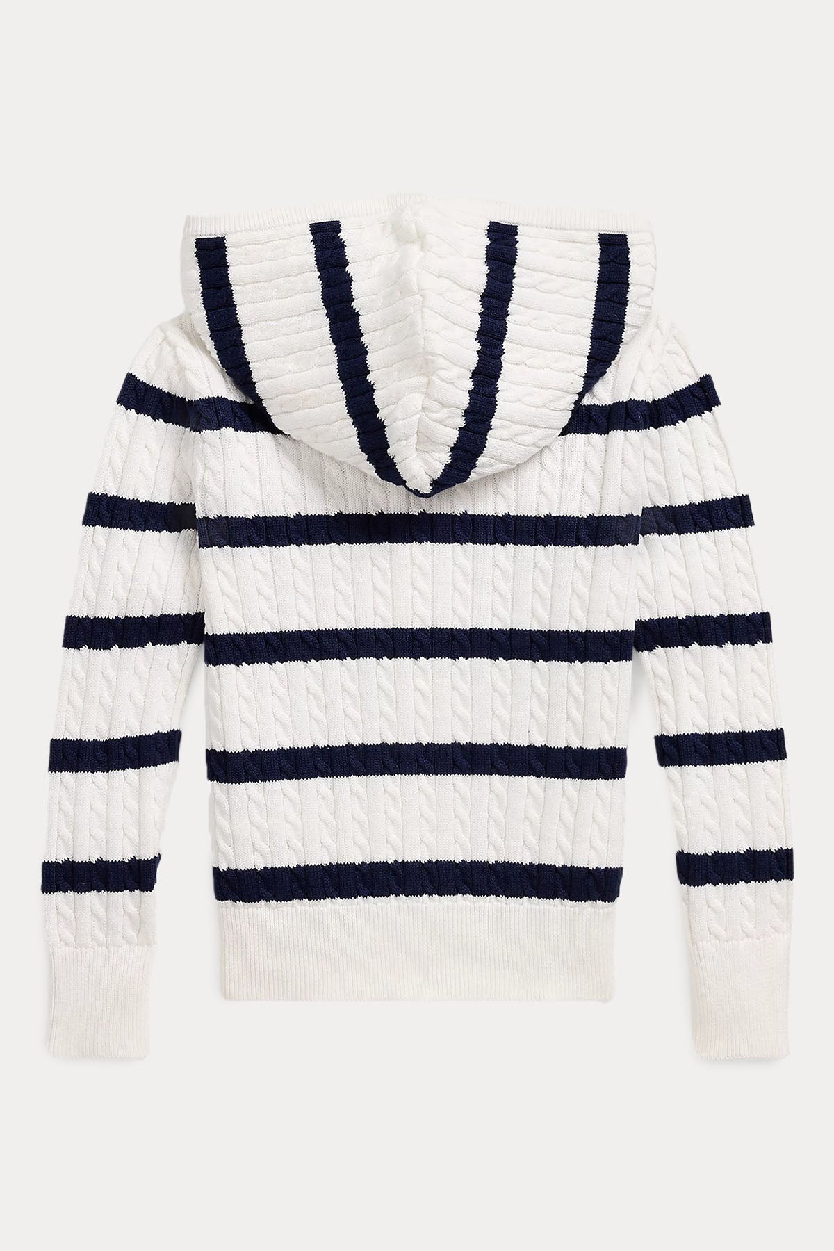 Polo Ralph Lauren Kids 3-6 Yaş Unisex Çocuk Saç Örgü Kapüşonlu Triko Ceket