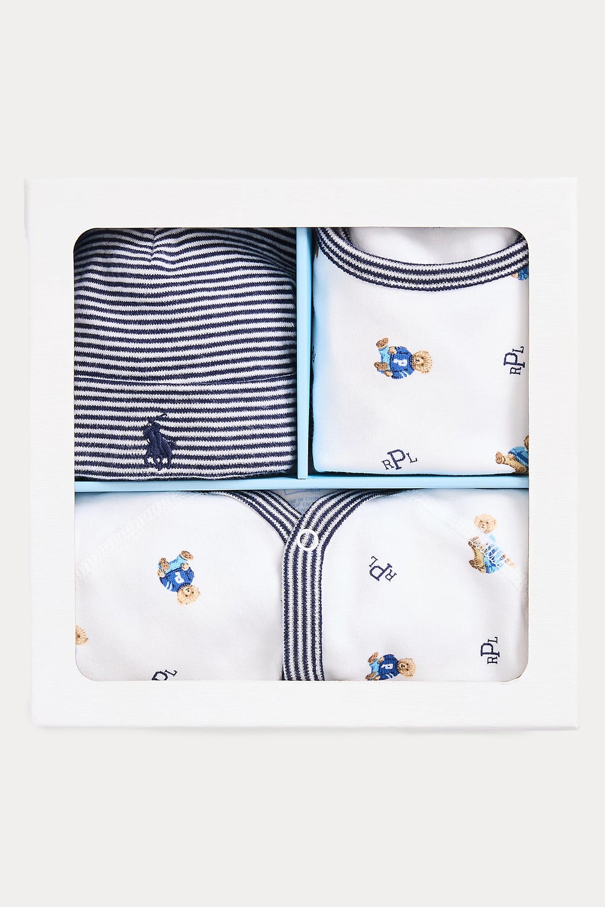Polo Ralph Lauren Kids Yeni Doğan-3 Aylık Erkek Bebek Polo Bear Tulum Set