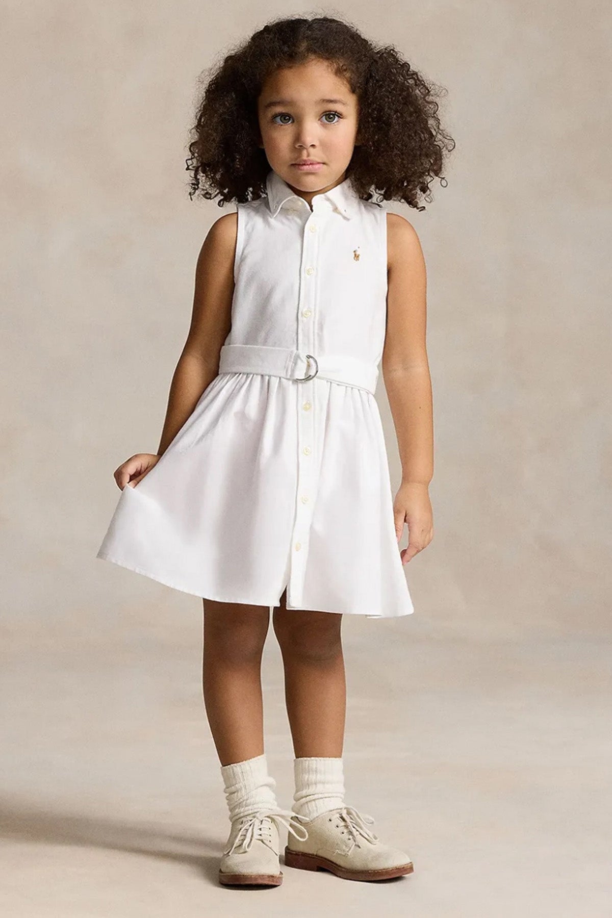 Polo Ralph Lauren Kids 4-6 Yaş Kız Çocuk Kemerli Elbise