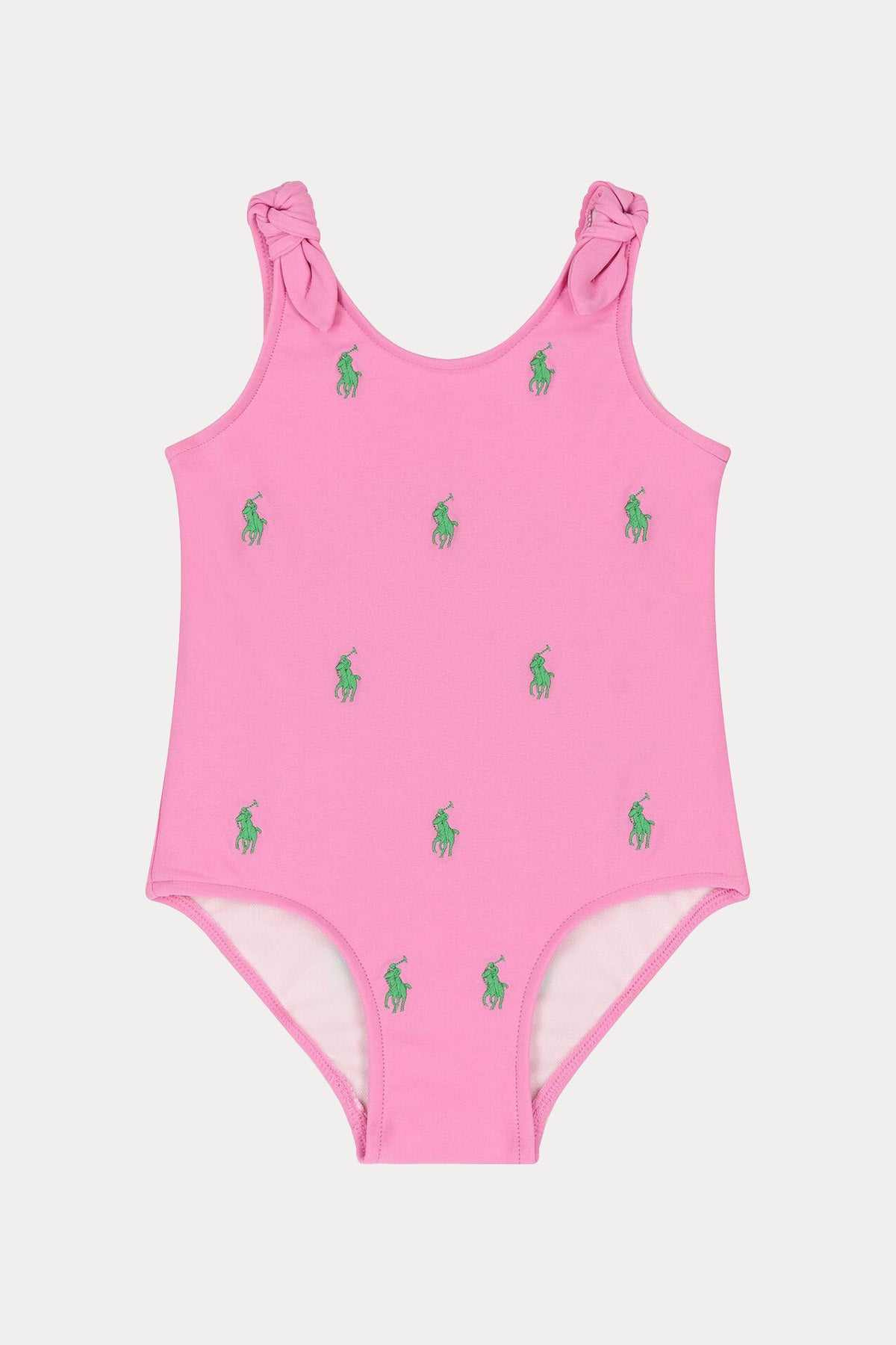 Polo Ralph Lauren Kids 3-12 Aylık Kız Bebek Pony Logolu Streç Mayo