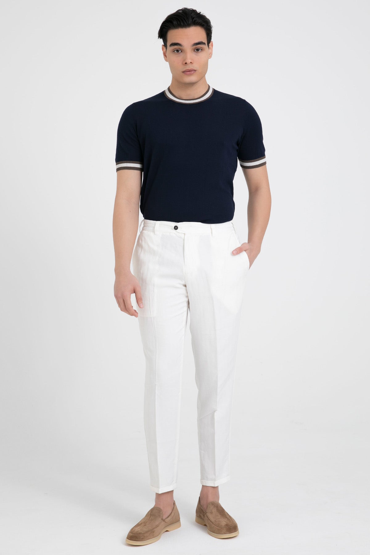 Pantaloni Torino The Rebel Soft Fit Keten Pantolon