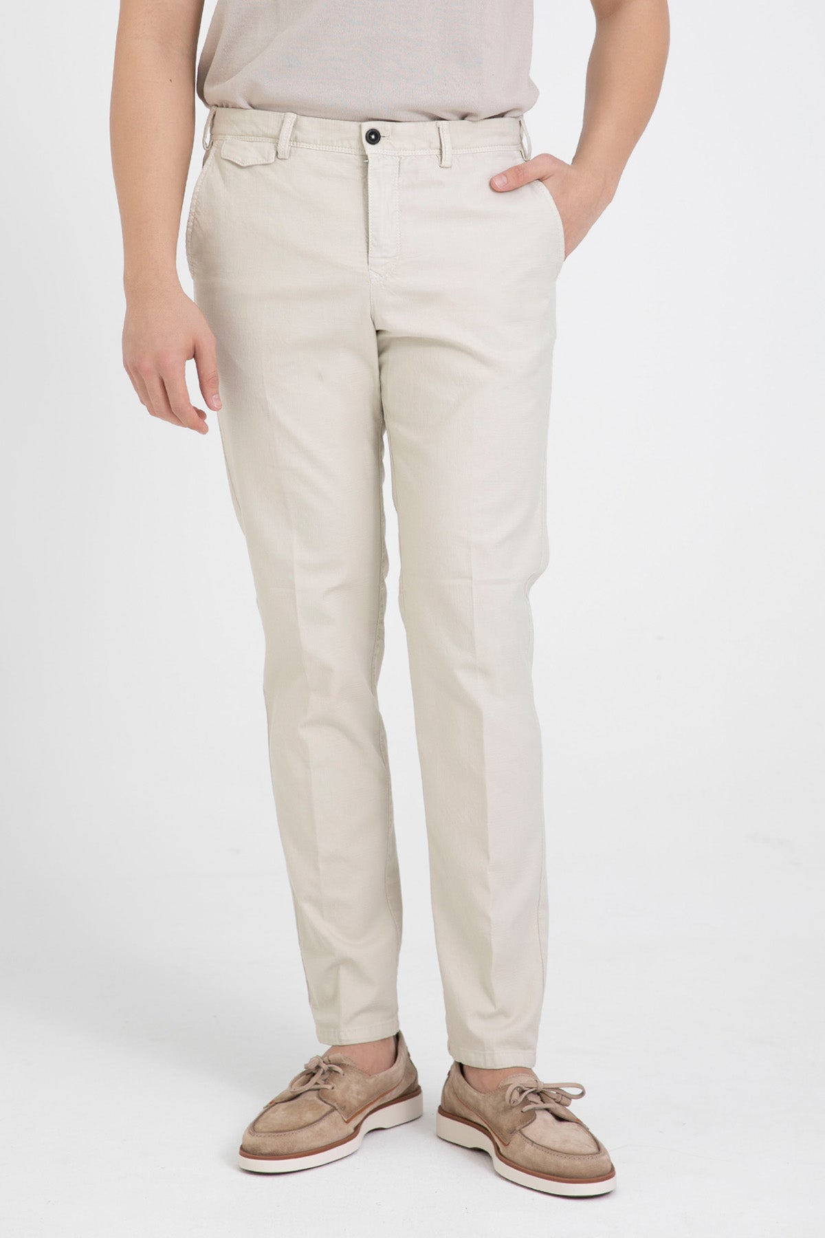 Pantaloni Torino Master Fit Yandan Cepli Streç Pantolon