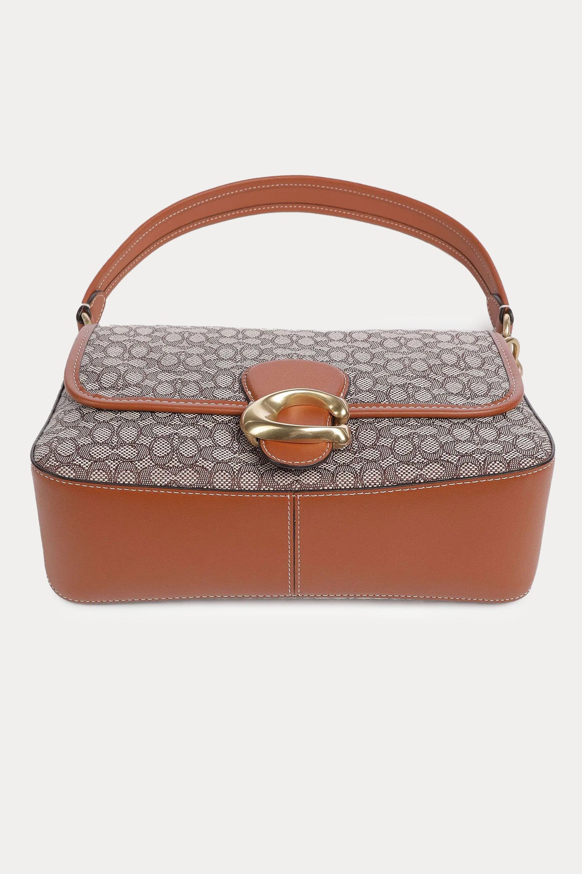 Coach Logolu Deri Omuz Çantası