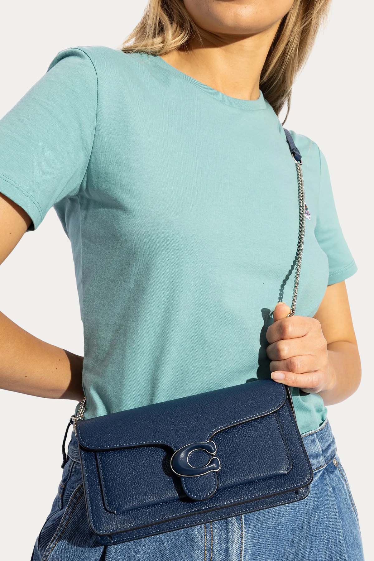 Coach Logolu Deri Omuz Çantası