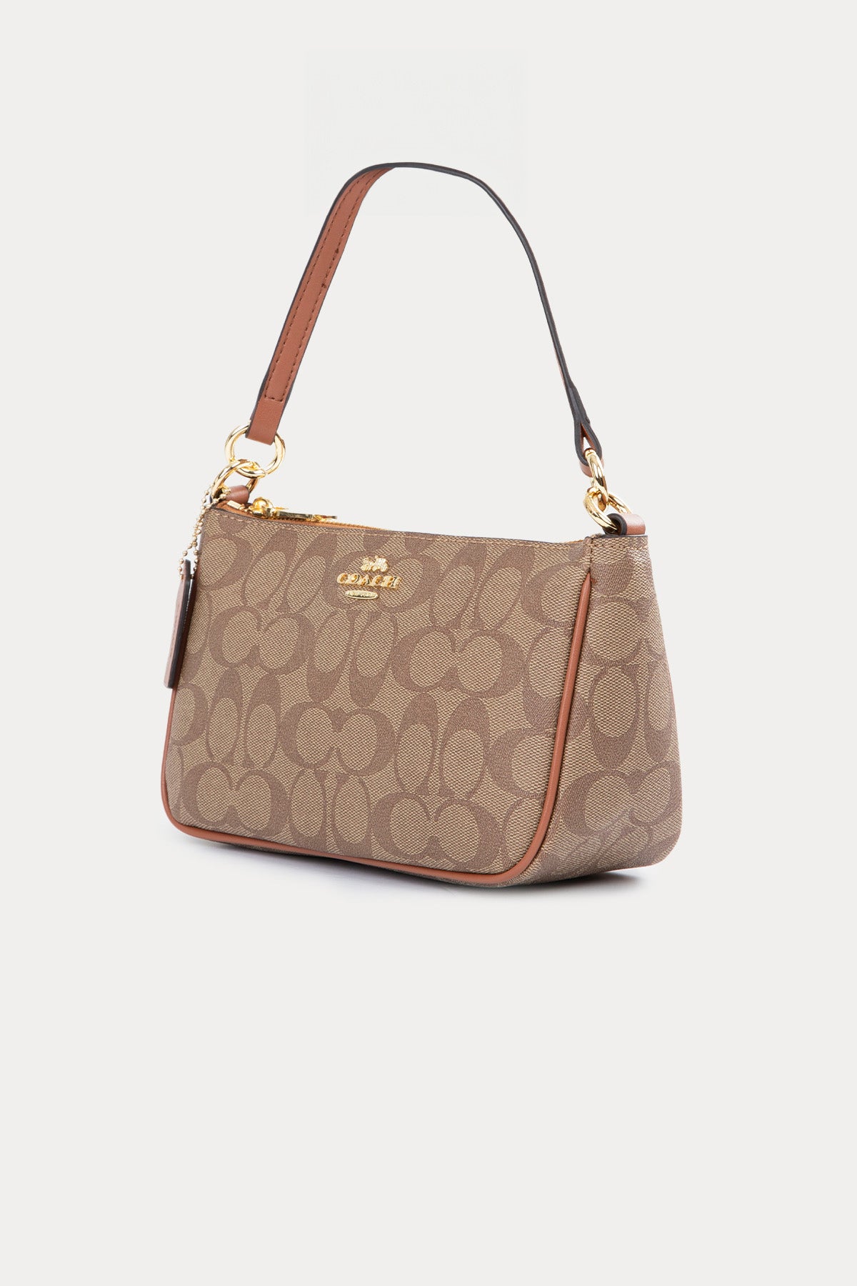 Coach Logolu Deri Omuz Çantası