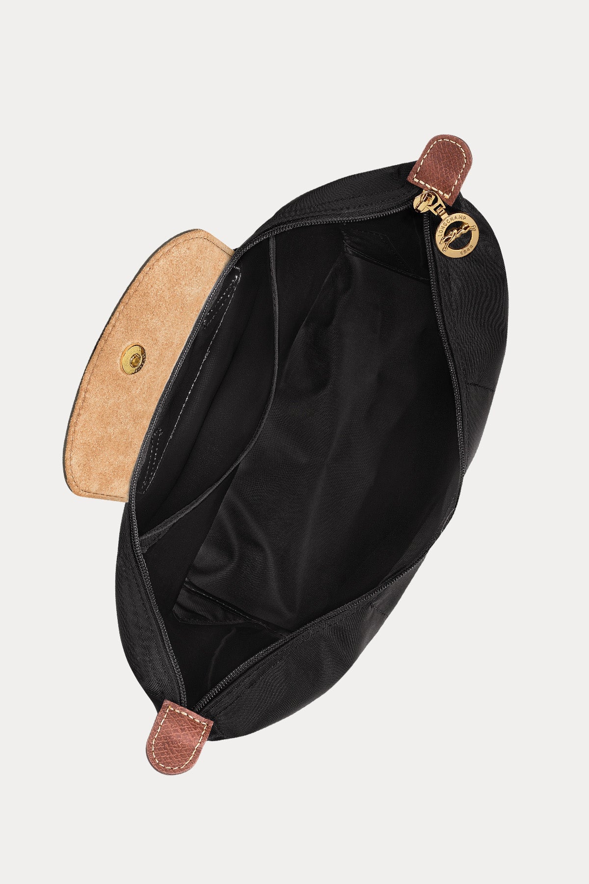 Longchamp Deri Detaylı Logolu Sırt Çantası