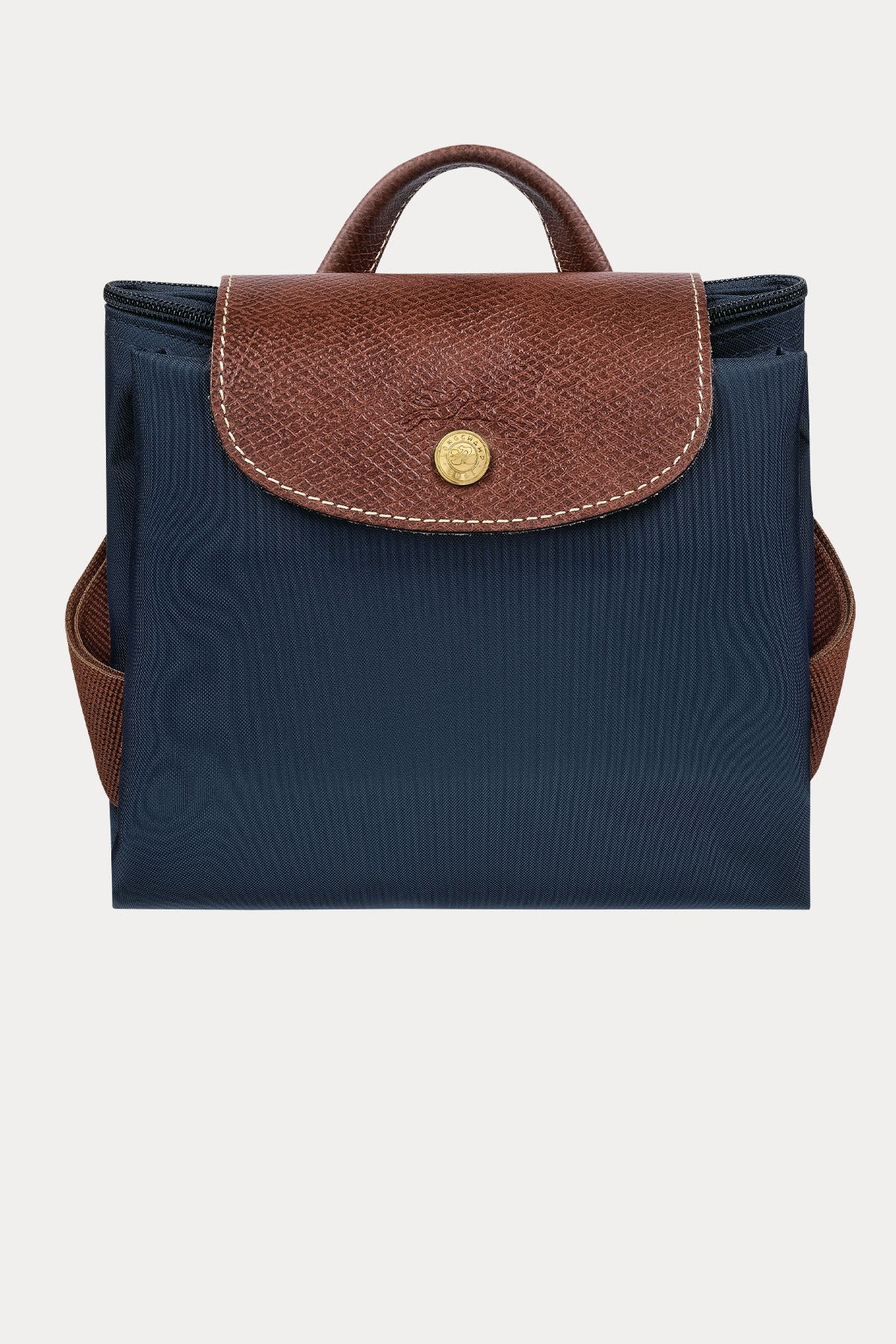 Longchamp Deri Detaylı Logolu Sırt Çantası