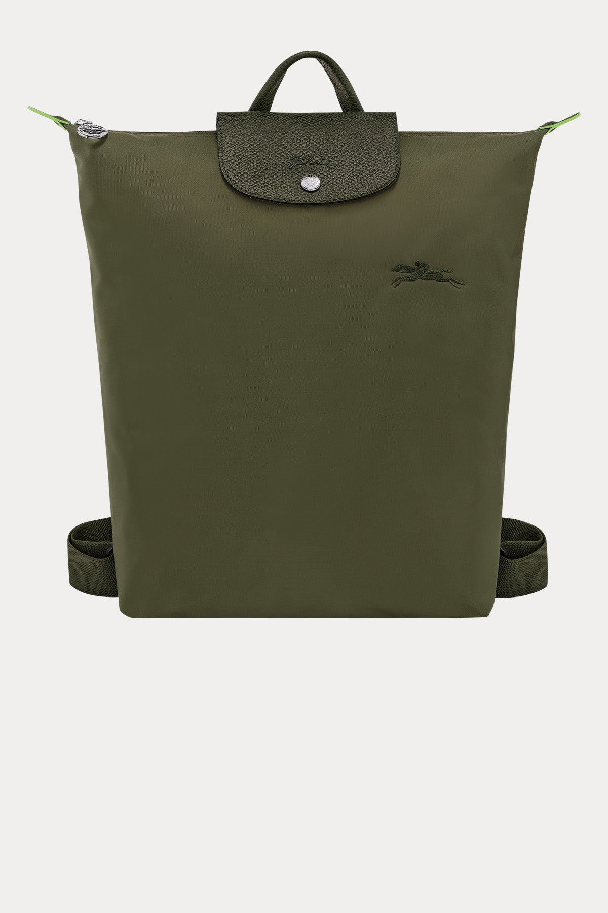 Longchamp Deri Detaylı Logolu Sırt Çantası